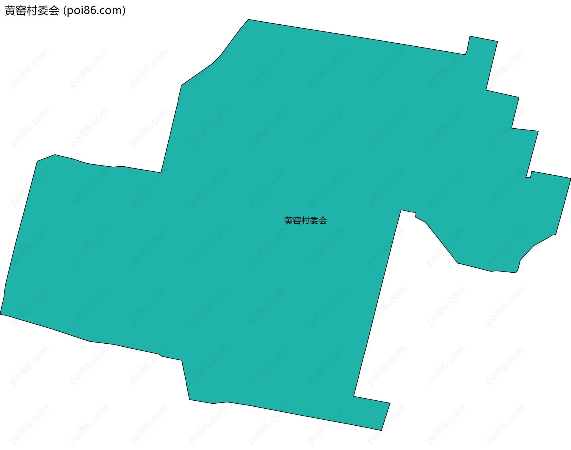 黄窑村委会边界地图