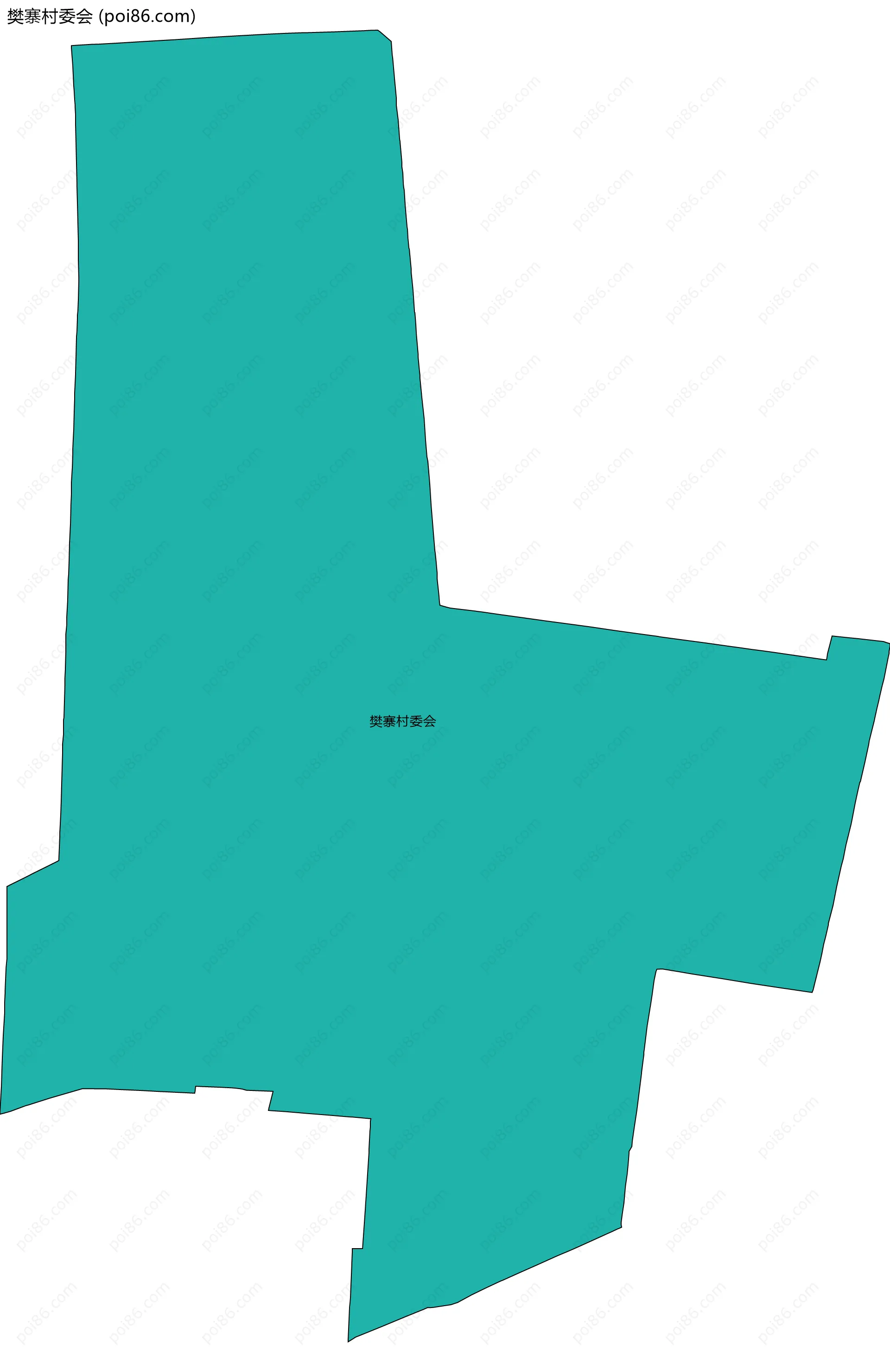 樊寨村委会边界地图