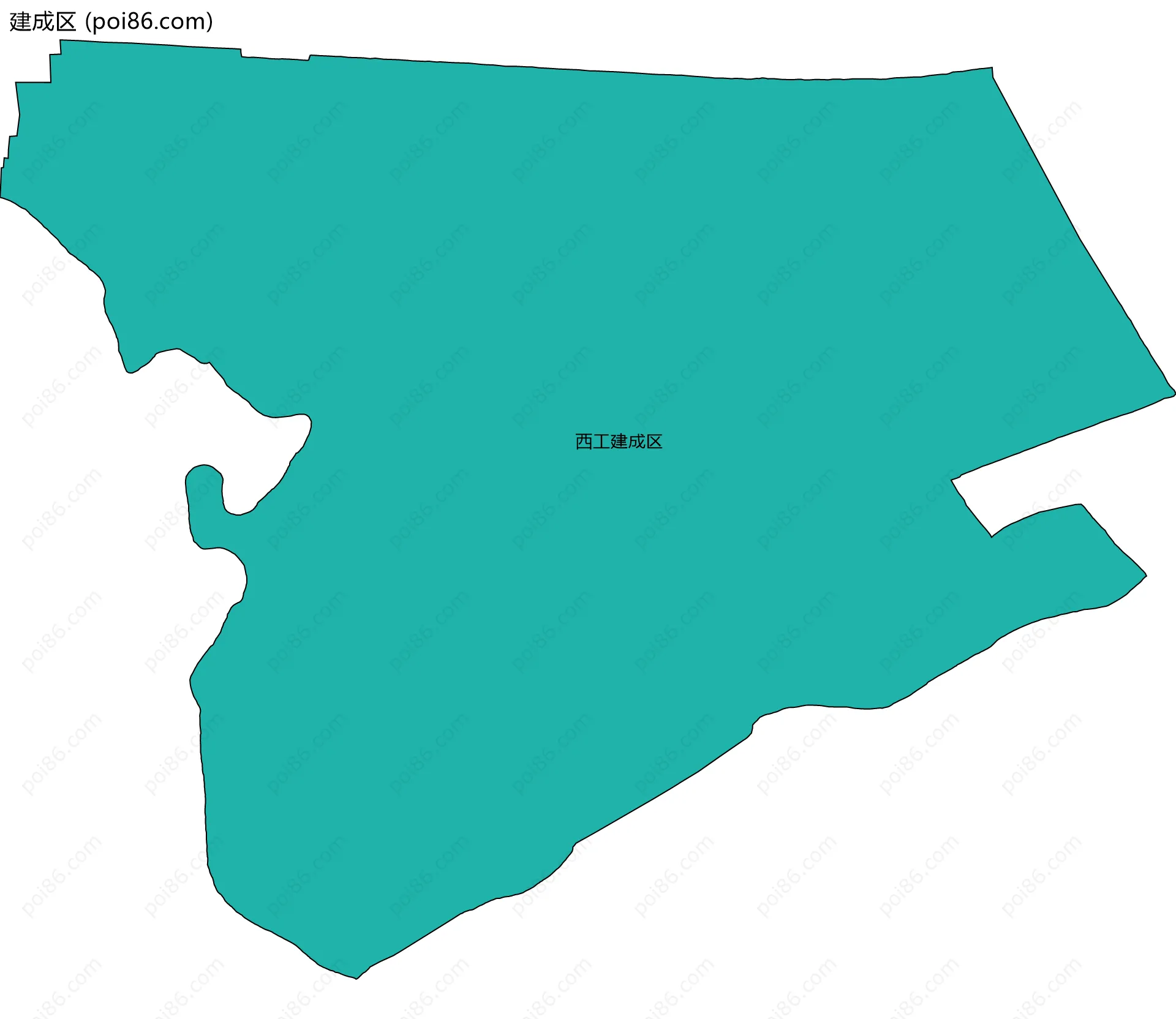 建成区边界地图(五级行政区划)