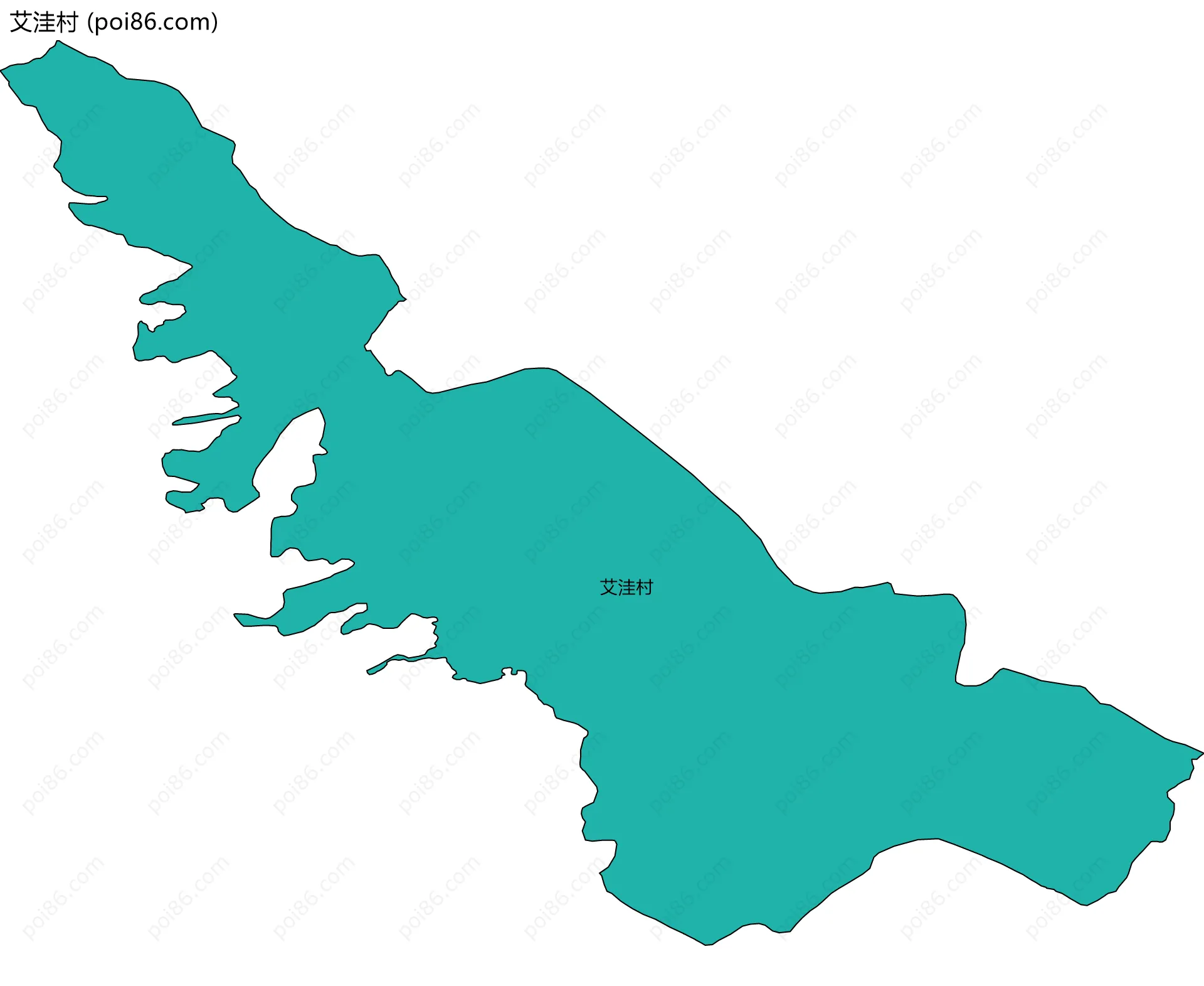 艾洼村边界地图
