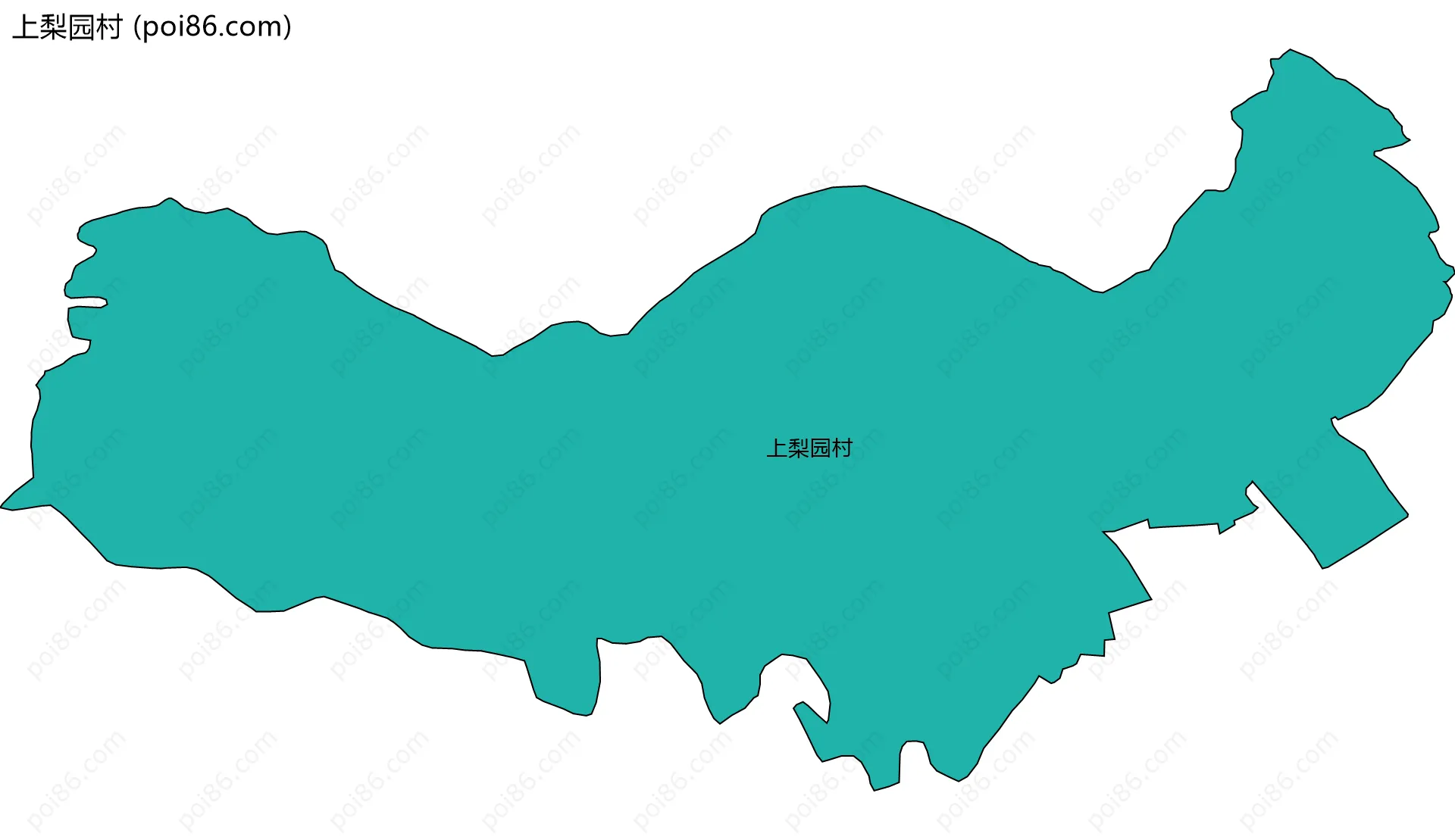 上梨园村边界地图