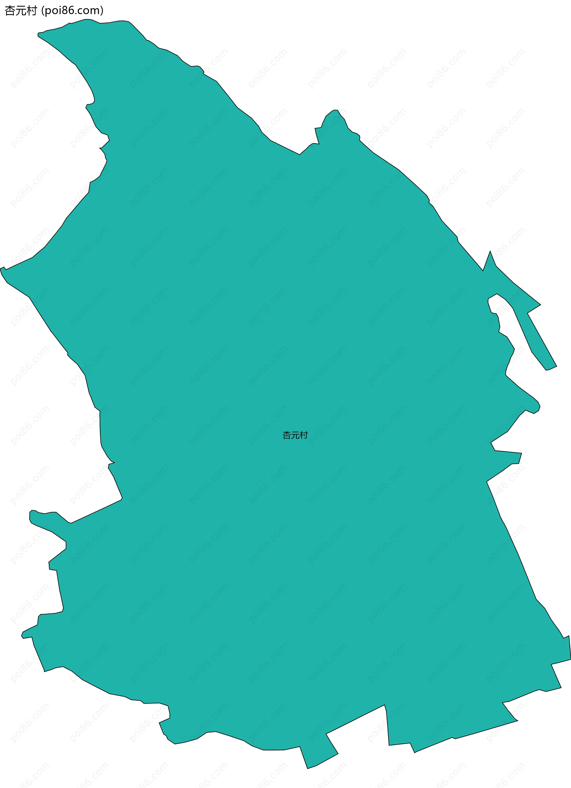 杏元村边界地图