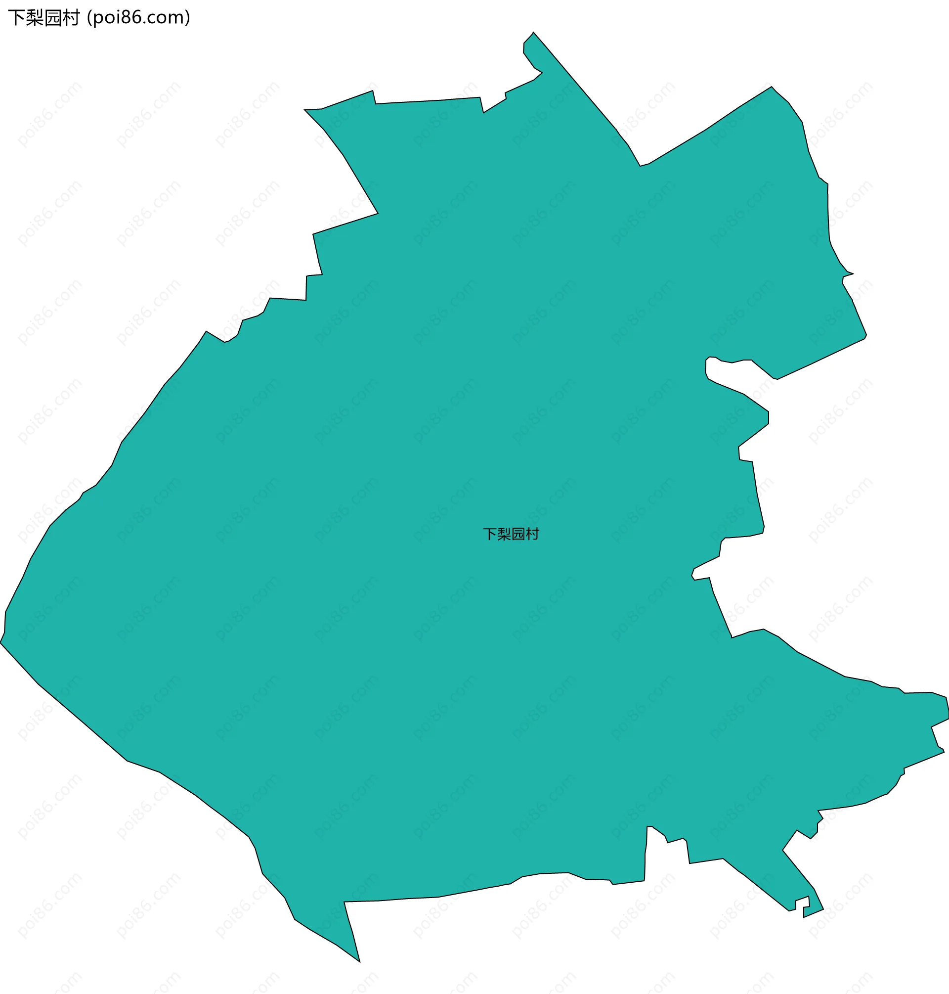 下梨园村边界地图