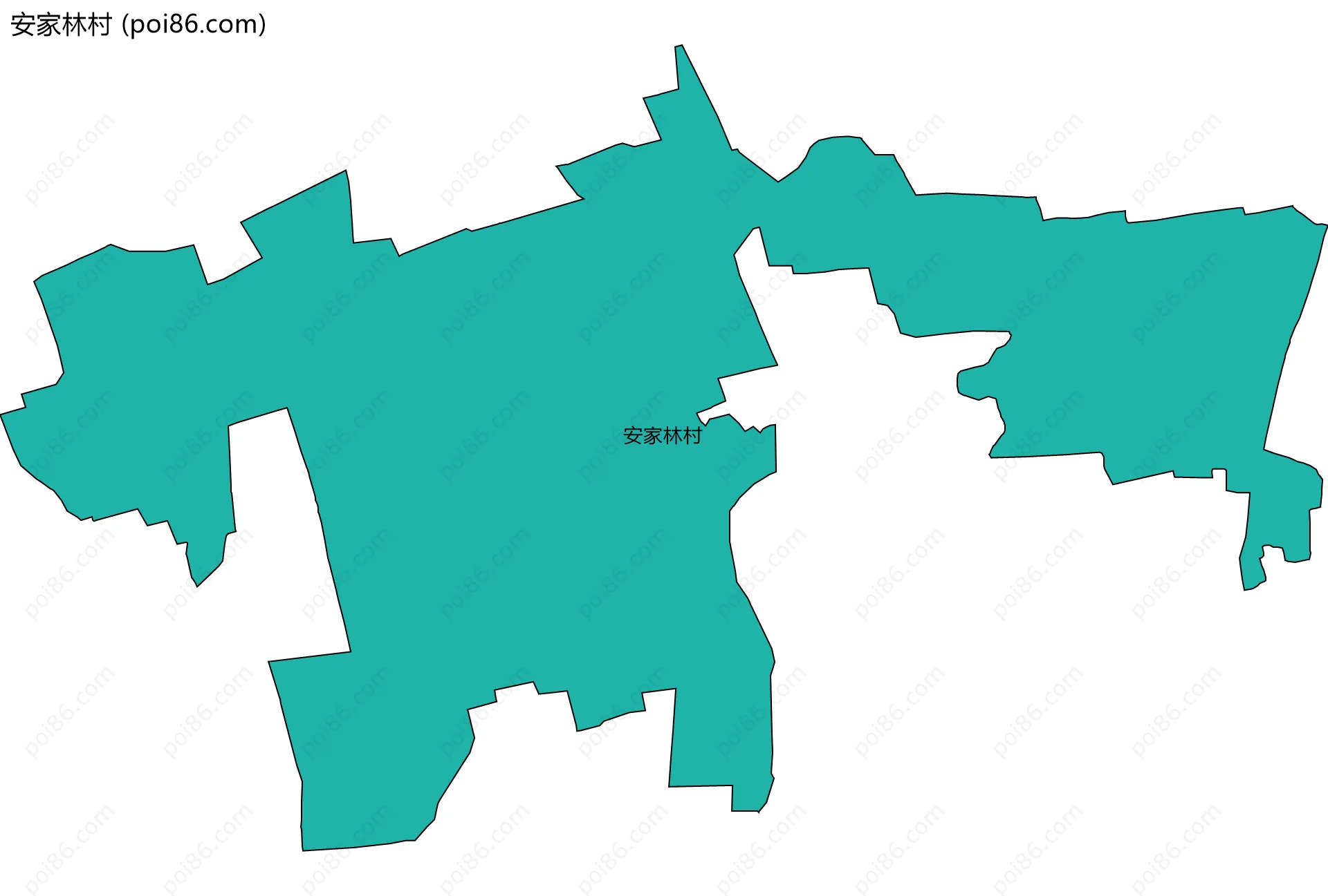 安家林村边界地图