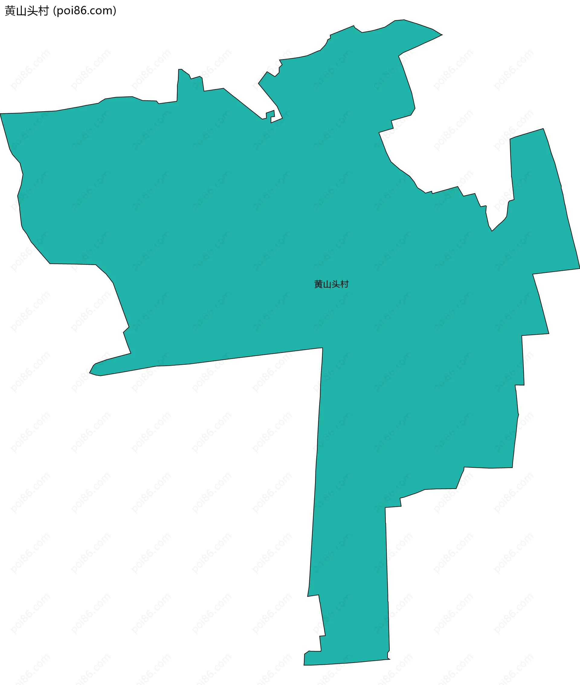 黄山头村边界地图