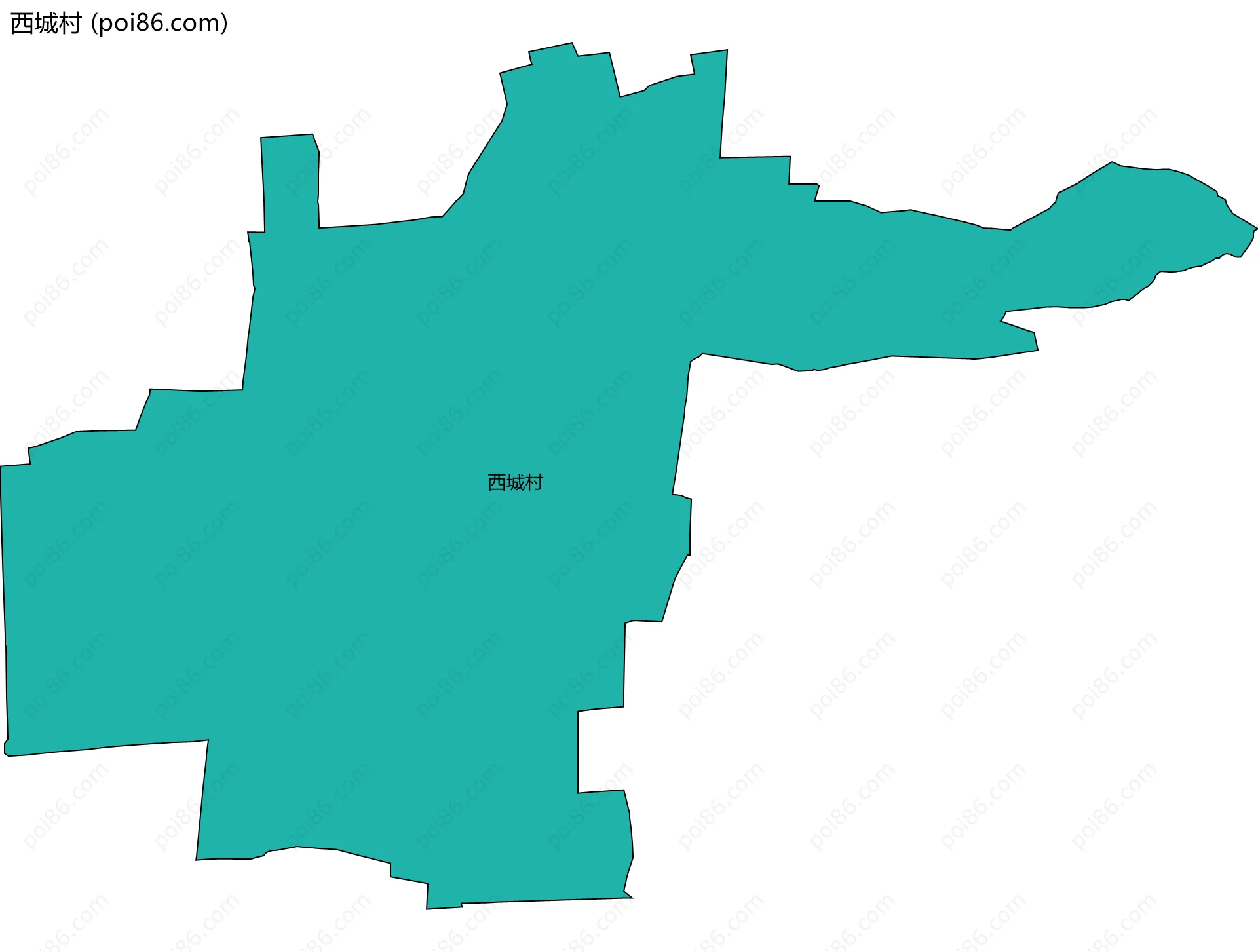西城村边界地图