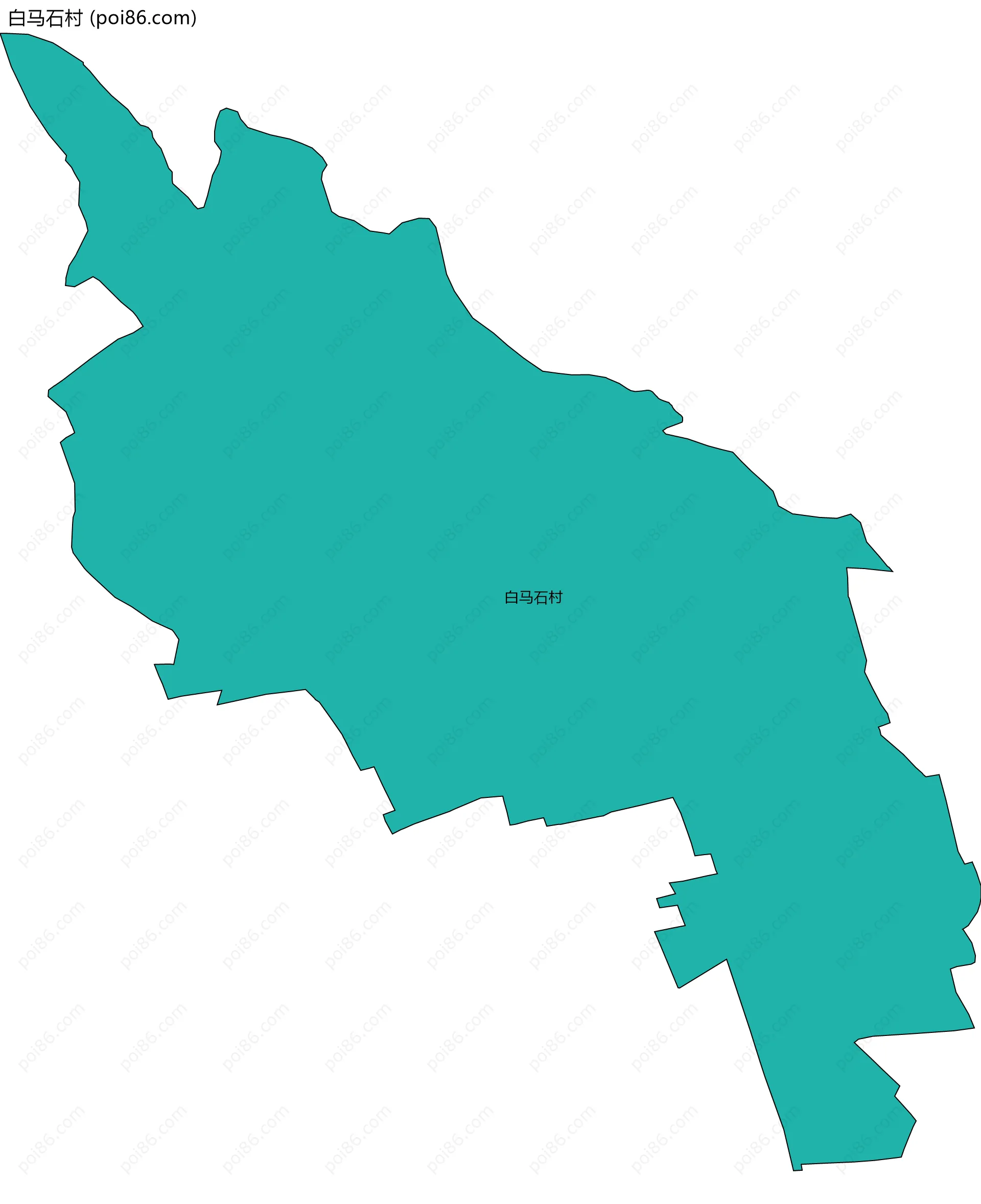 白马石村边界地图