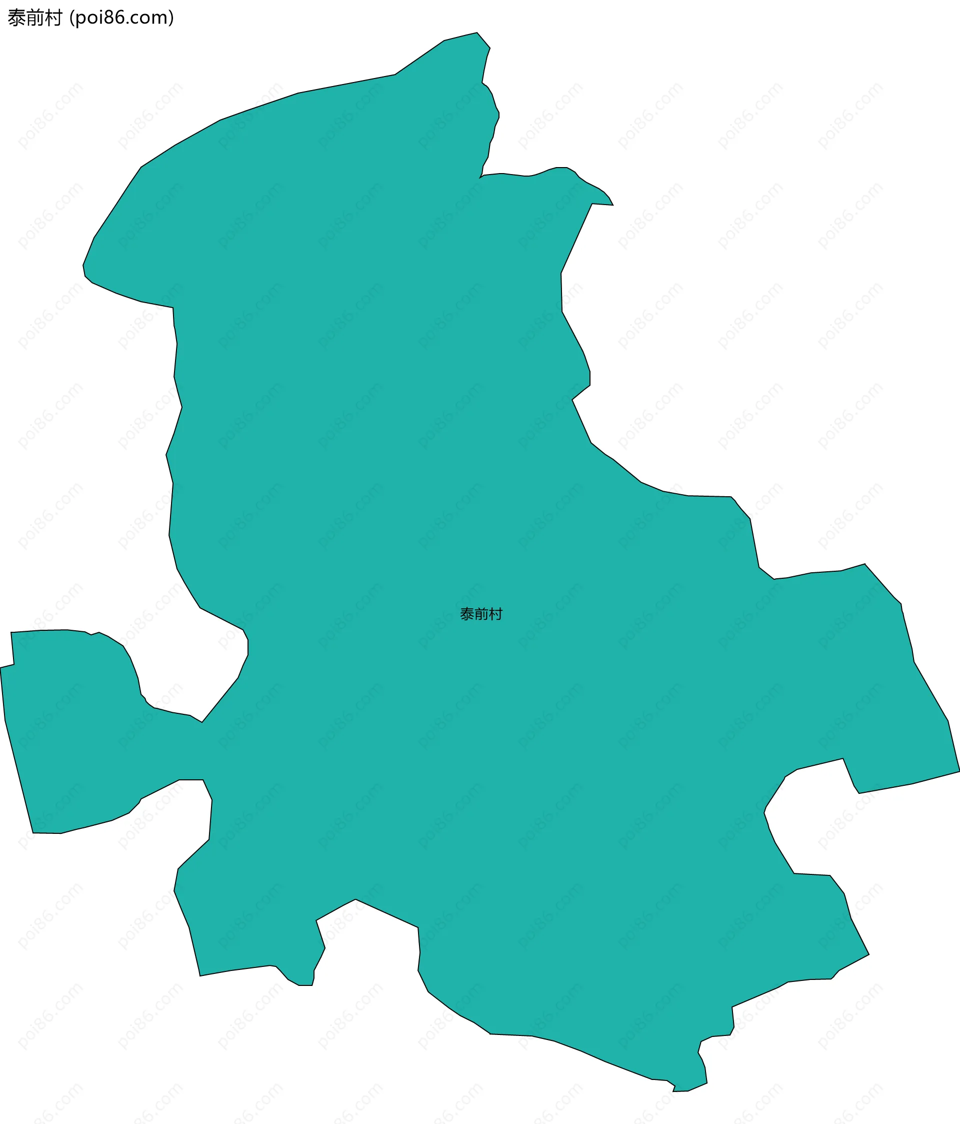 泰前村边界地图