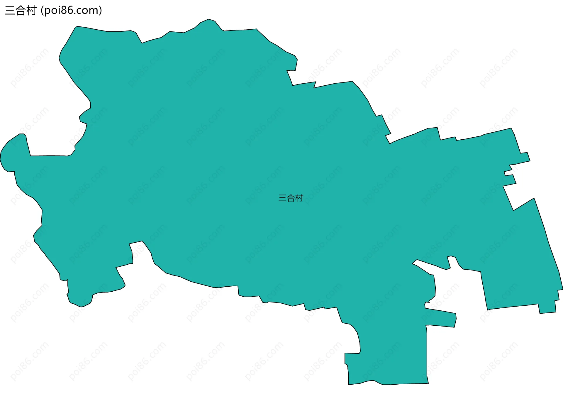 三合村边界地图