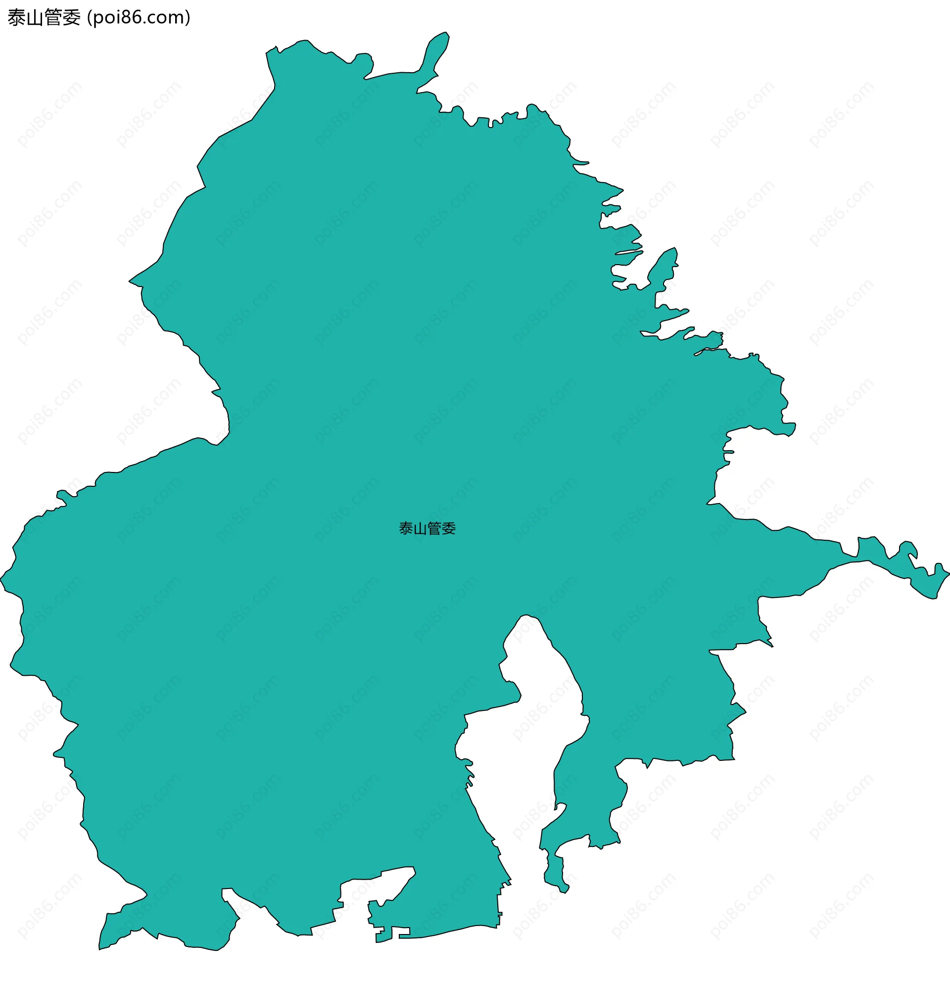 泰山管委边界地图