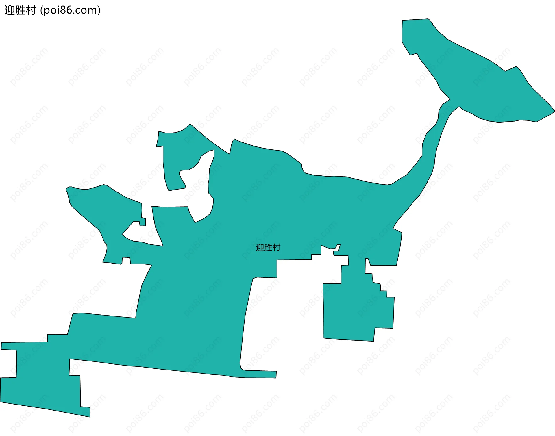 迎胜村边界地图