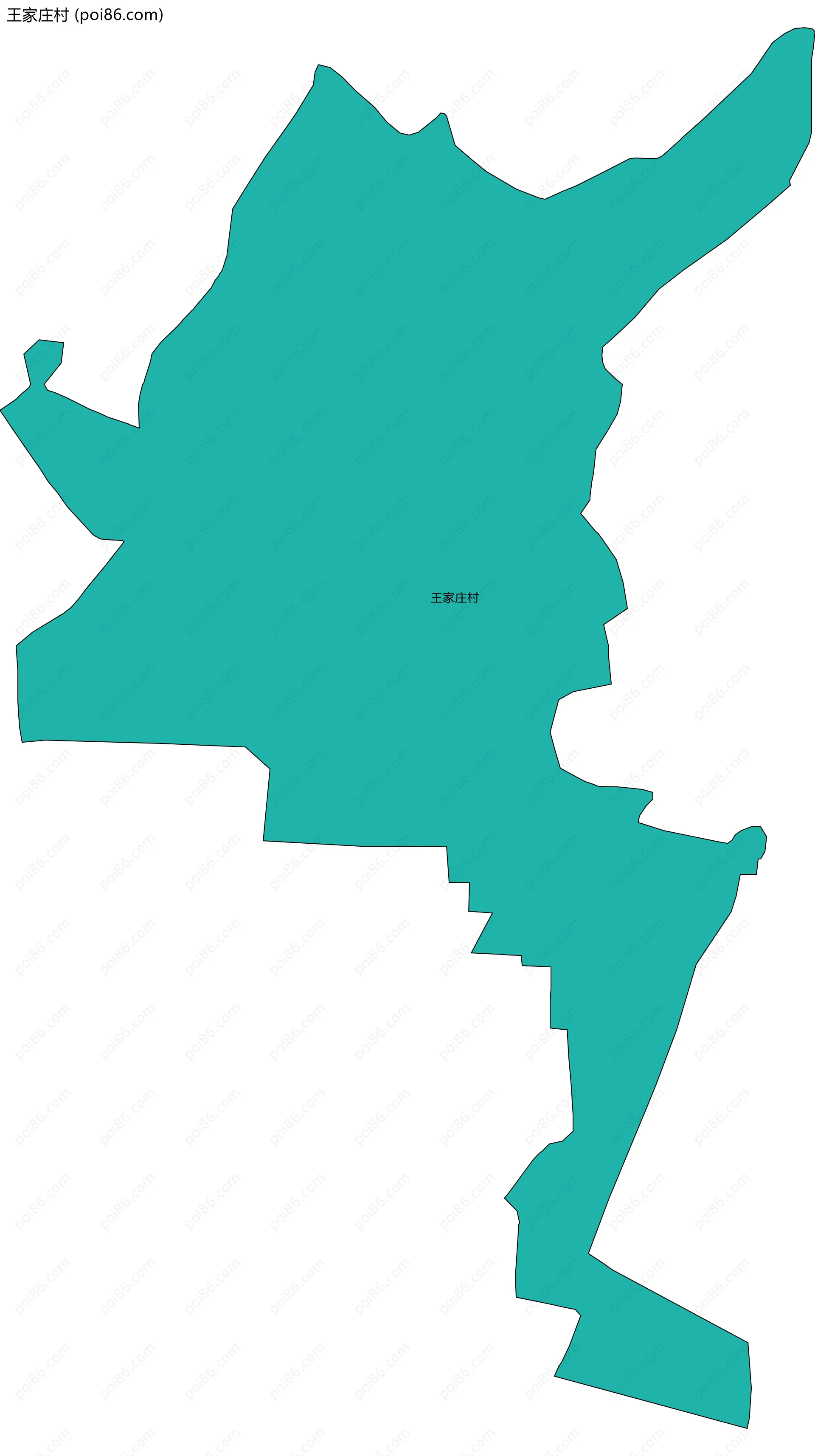 王家庄村边界地图