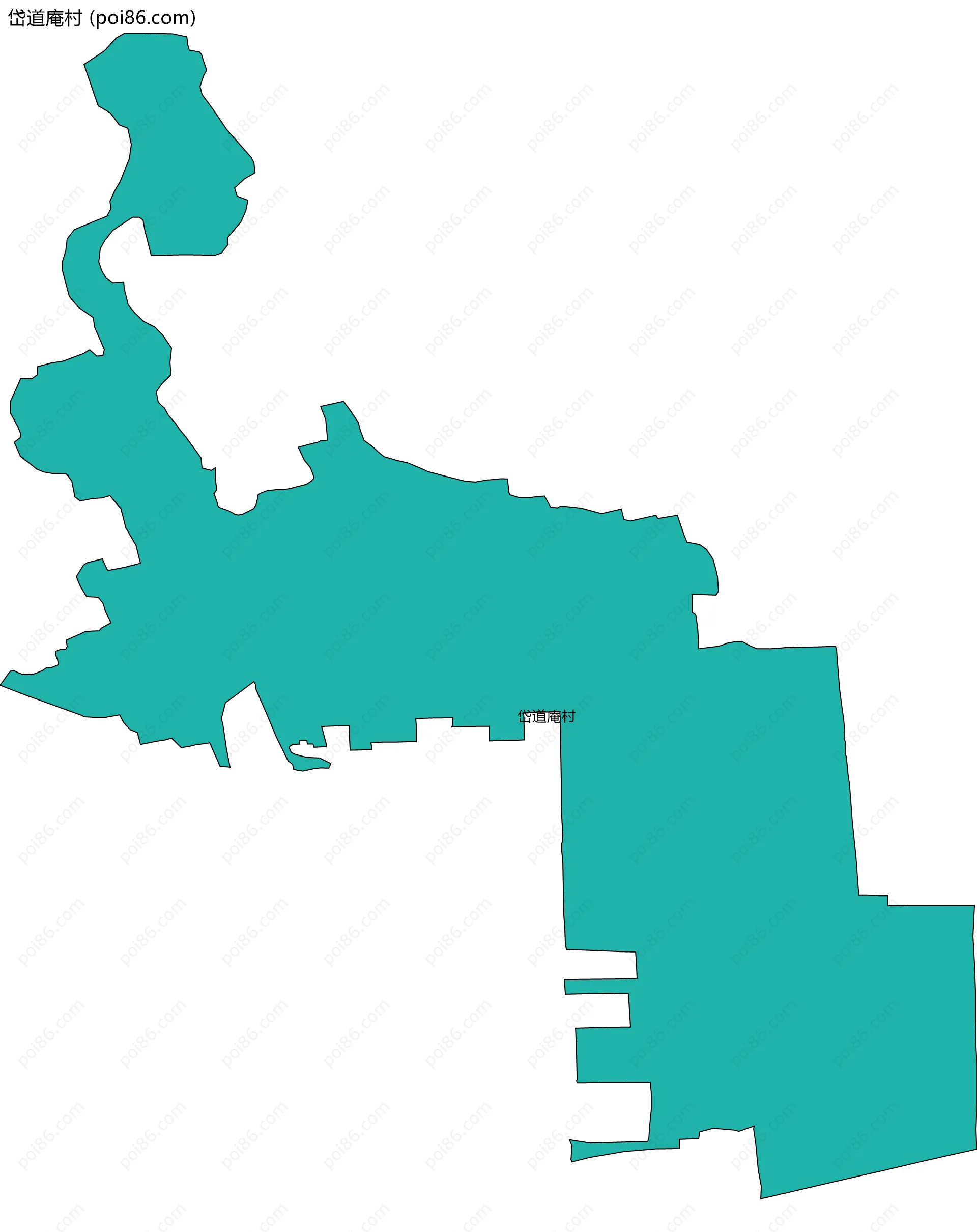 岱道庵村边界地图