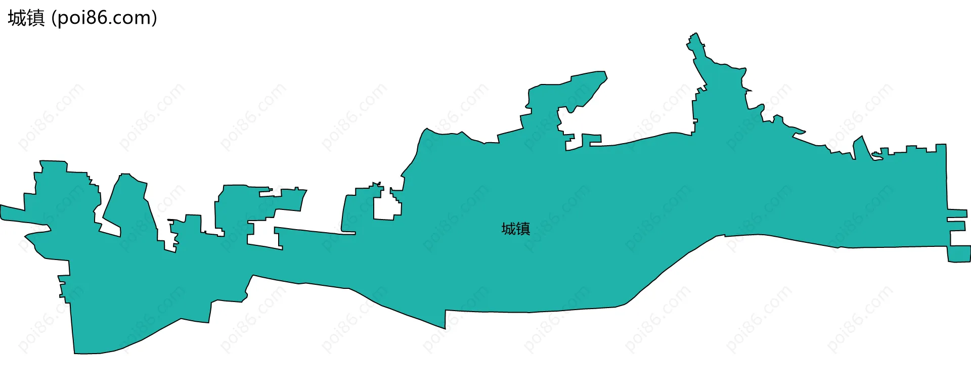 城镇边界地图