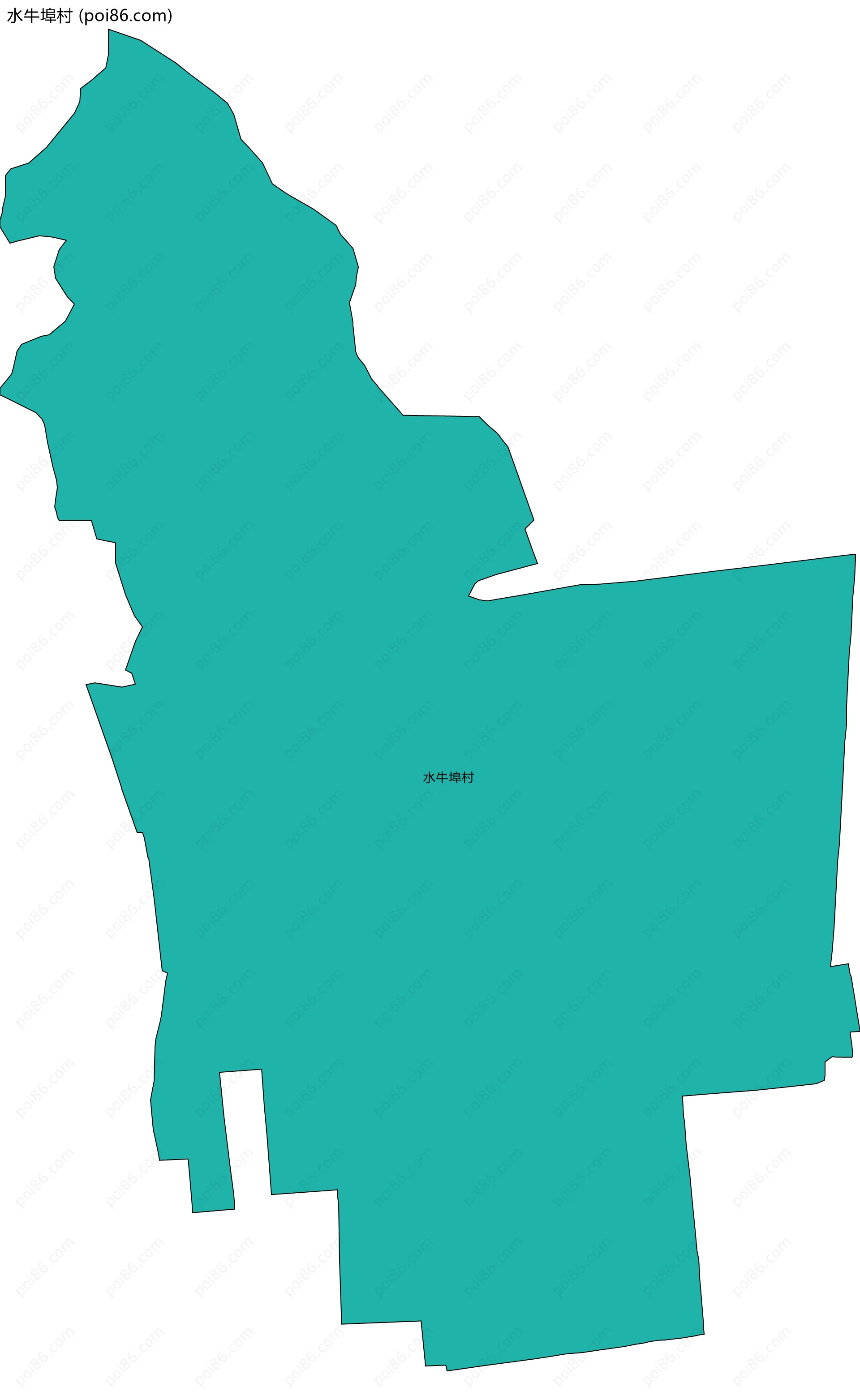 水牛埠村边界地图