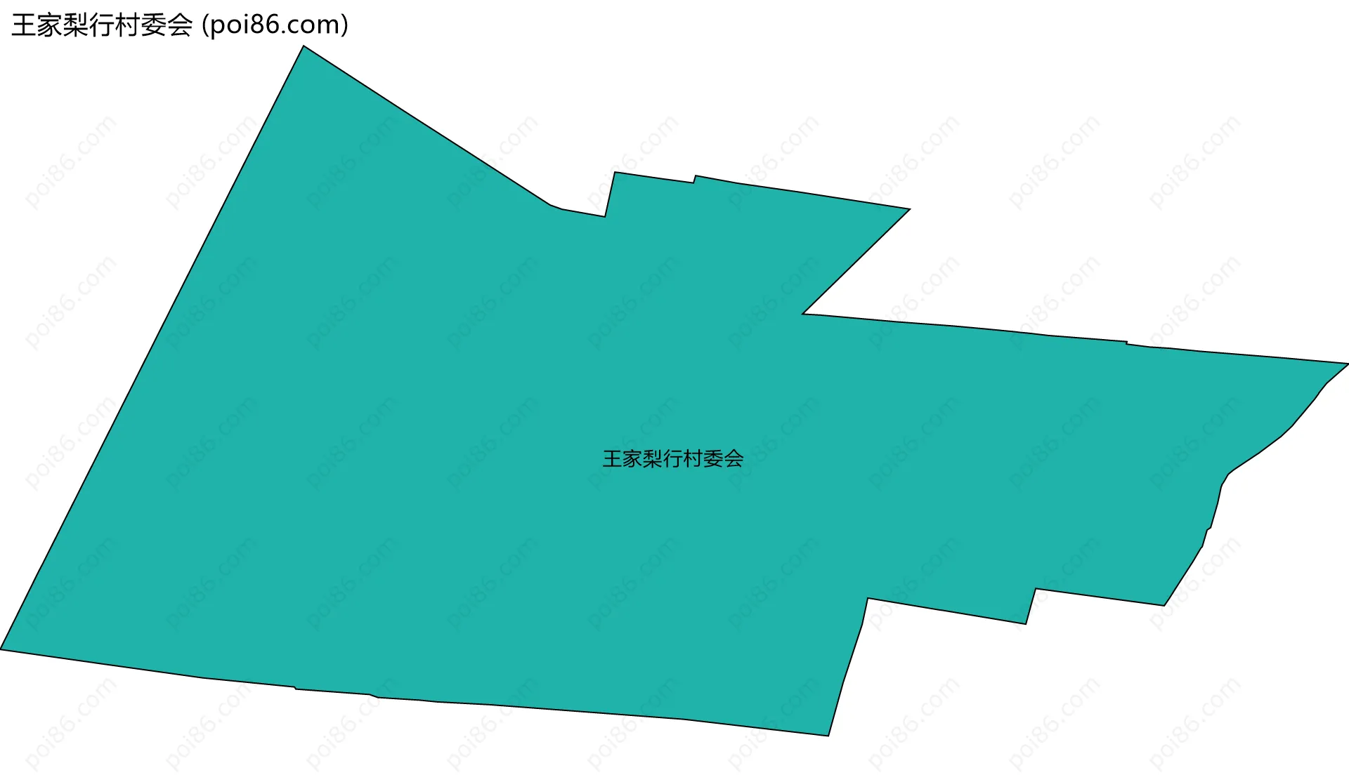 王家梨行村委会边界地图