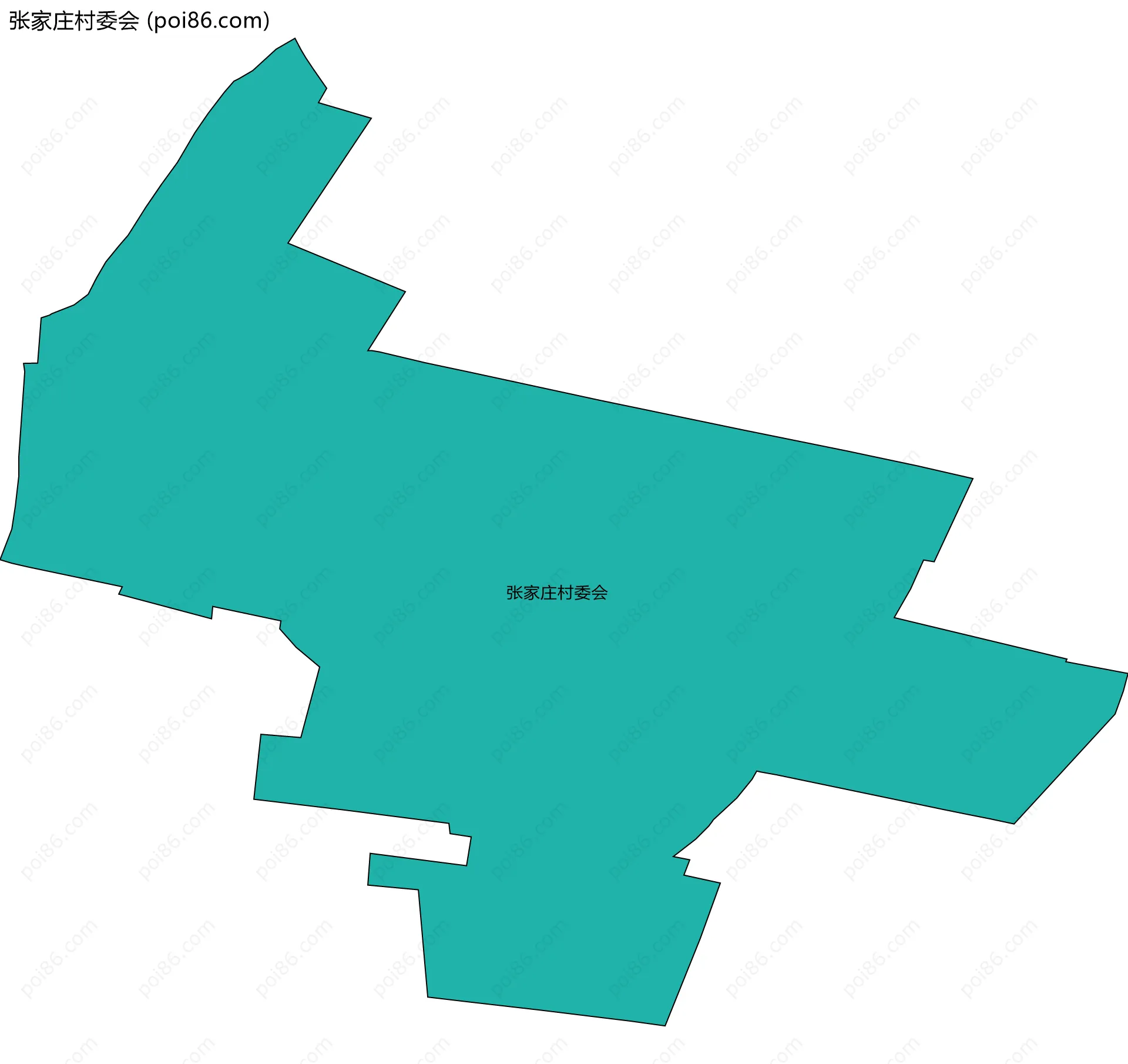 张家庄村委会边界地图