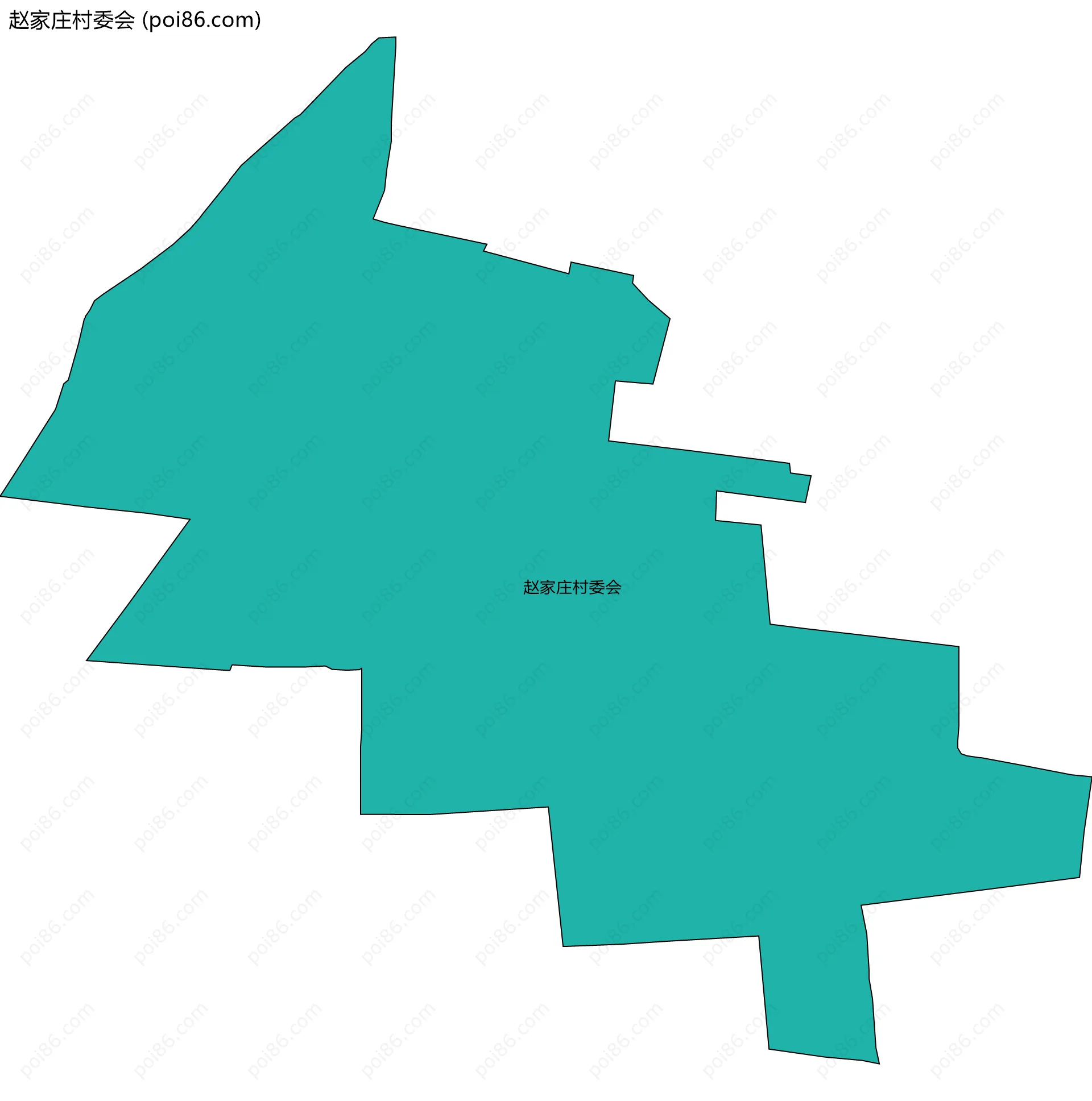 赵家庄村委会边界地图