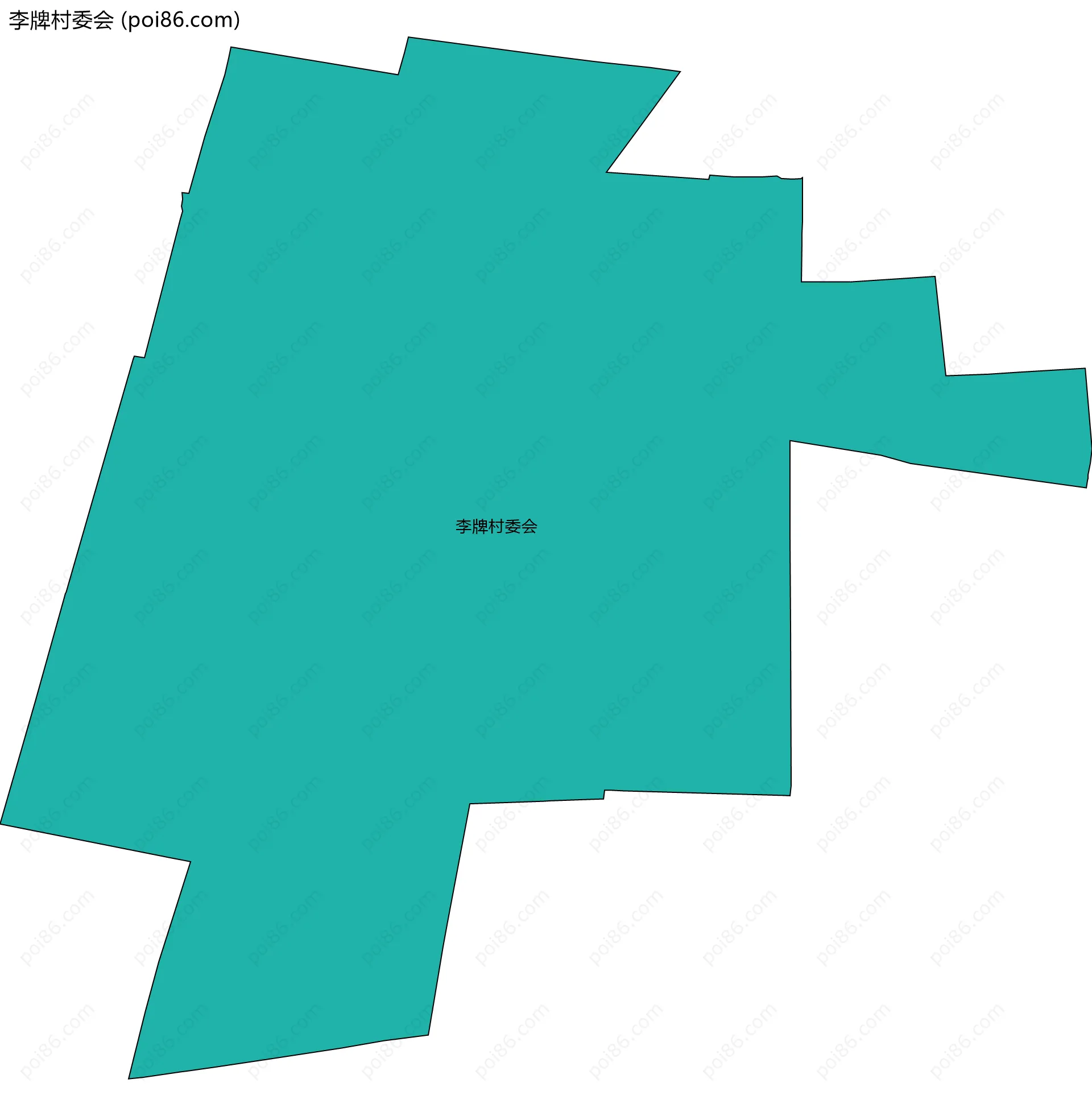 李牌村委会边界地图
