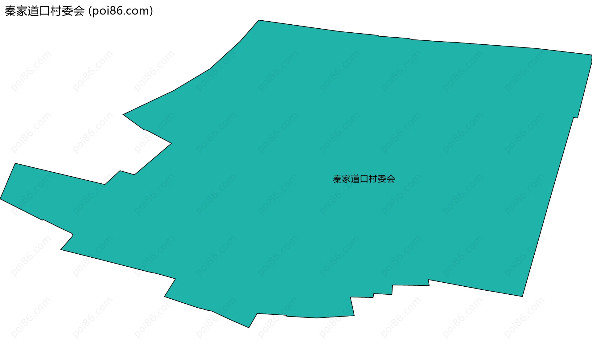 秦家道口村委会边界地图