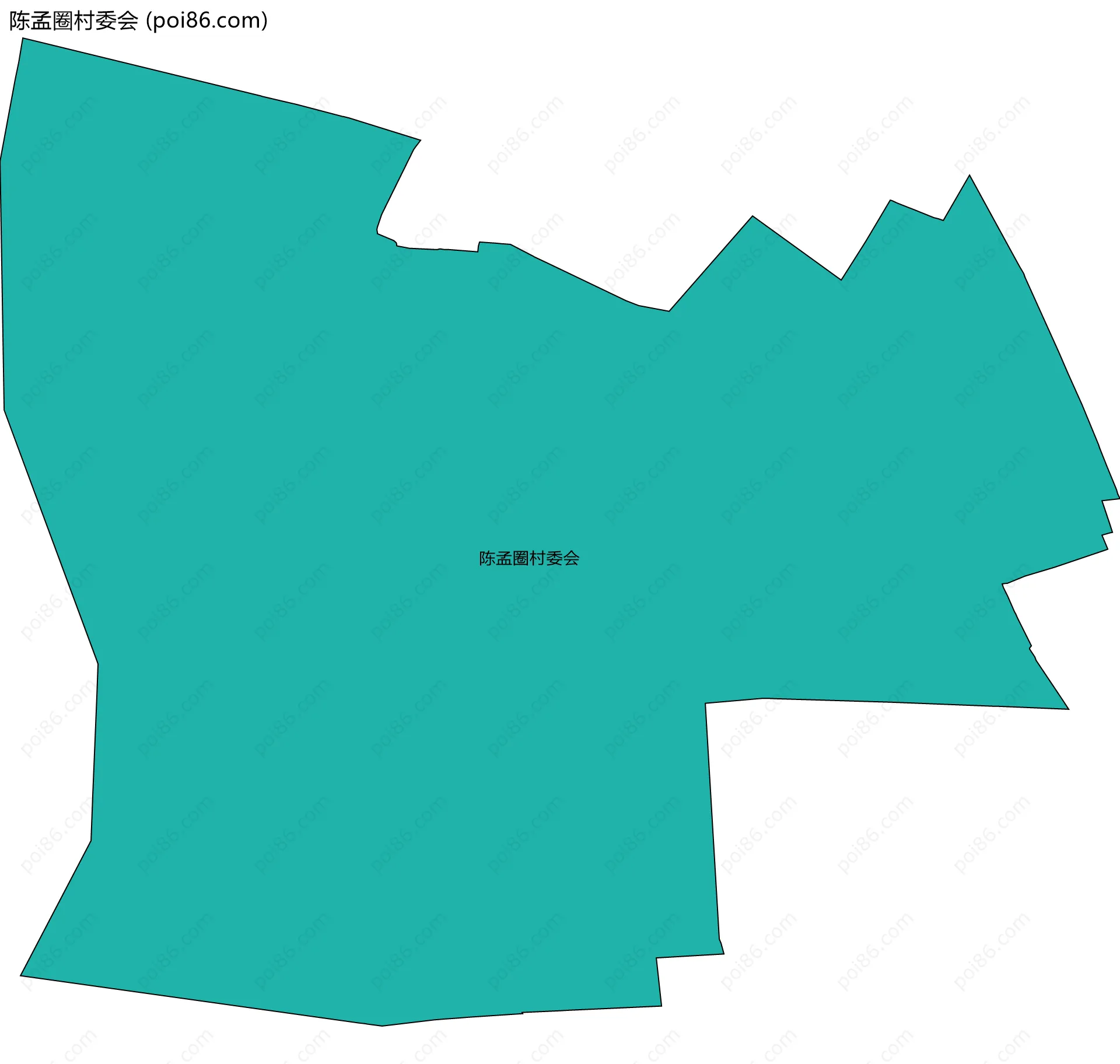 陈孟圈村委会边界地图