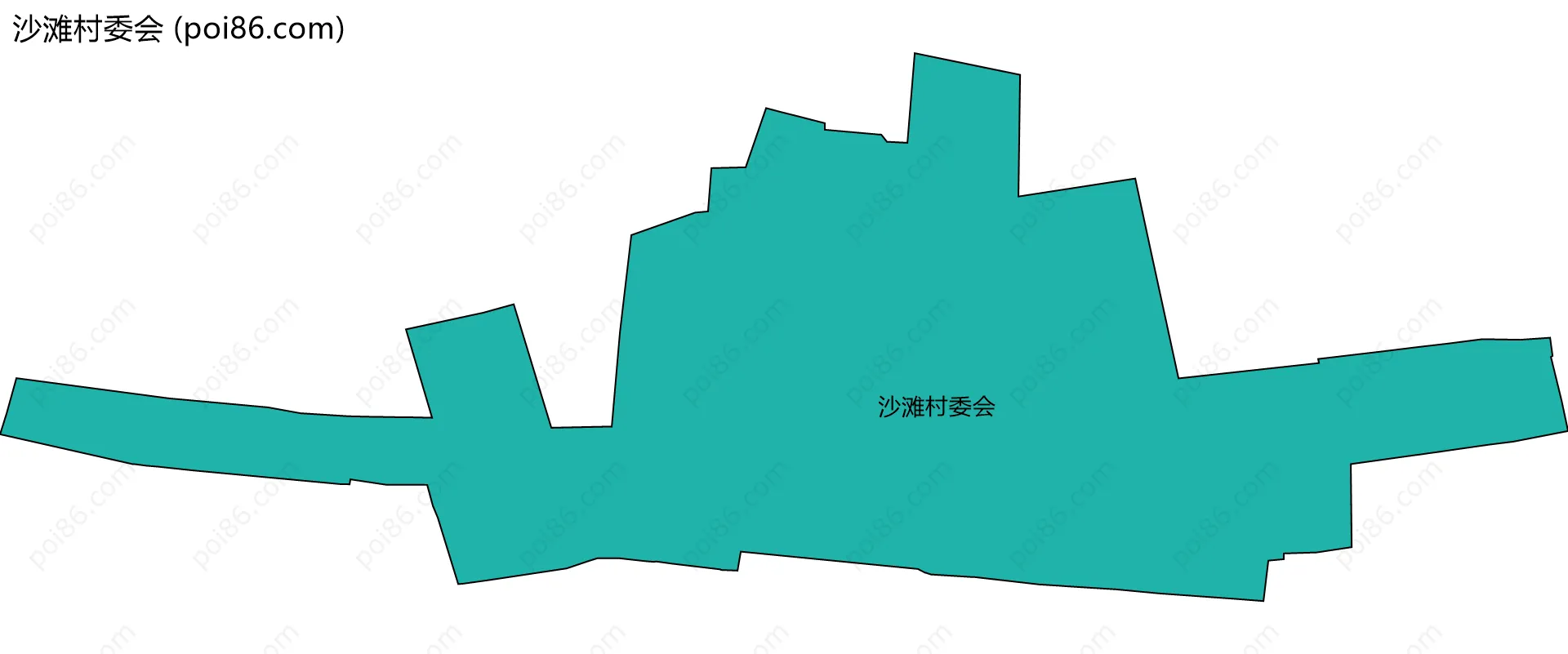 沙滩村委会边界地图
