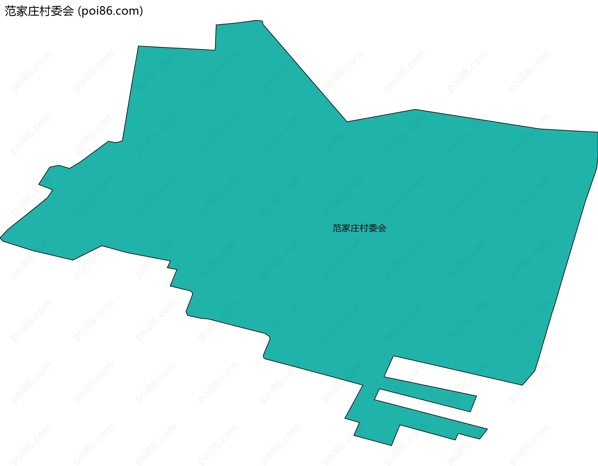 范家庄村委会边界地图