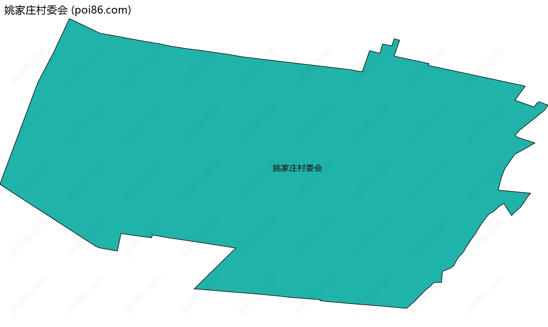 姚家庄村委会边界地图