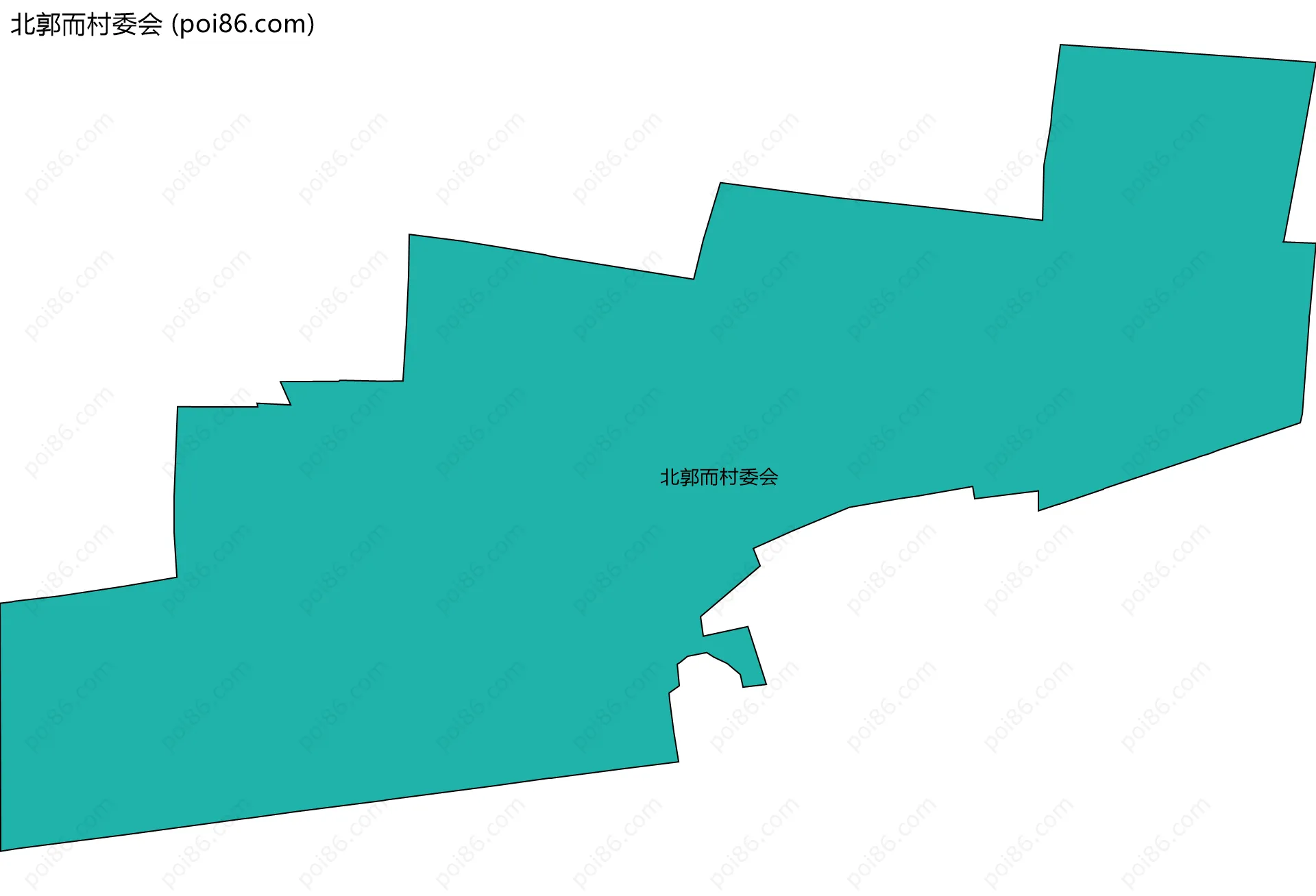北郭而村委会边界地图