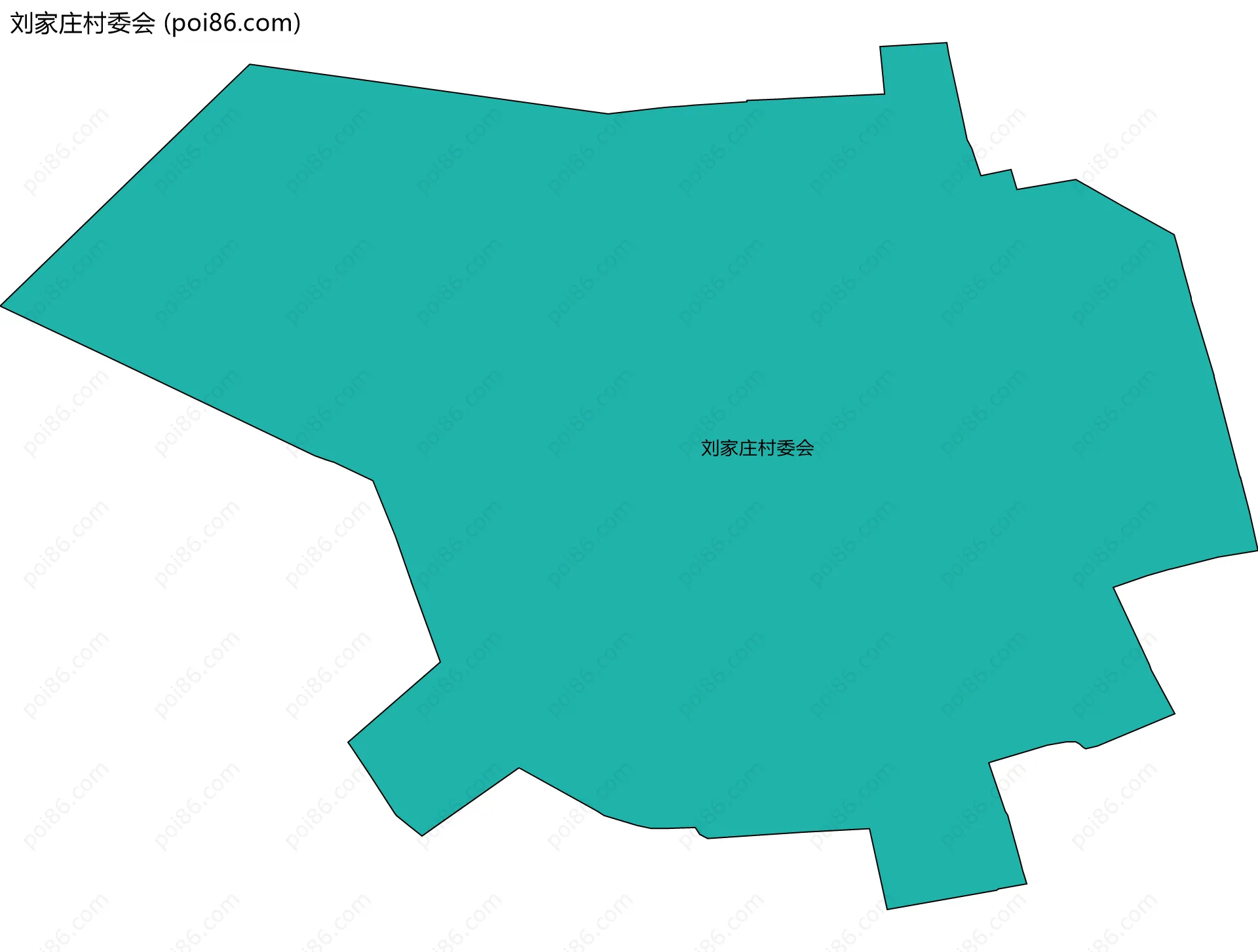 刘家庄村委会边界地图