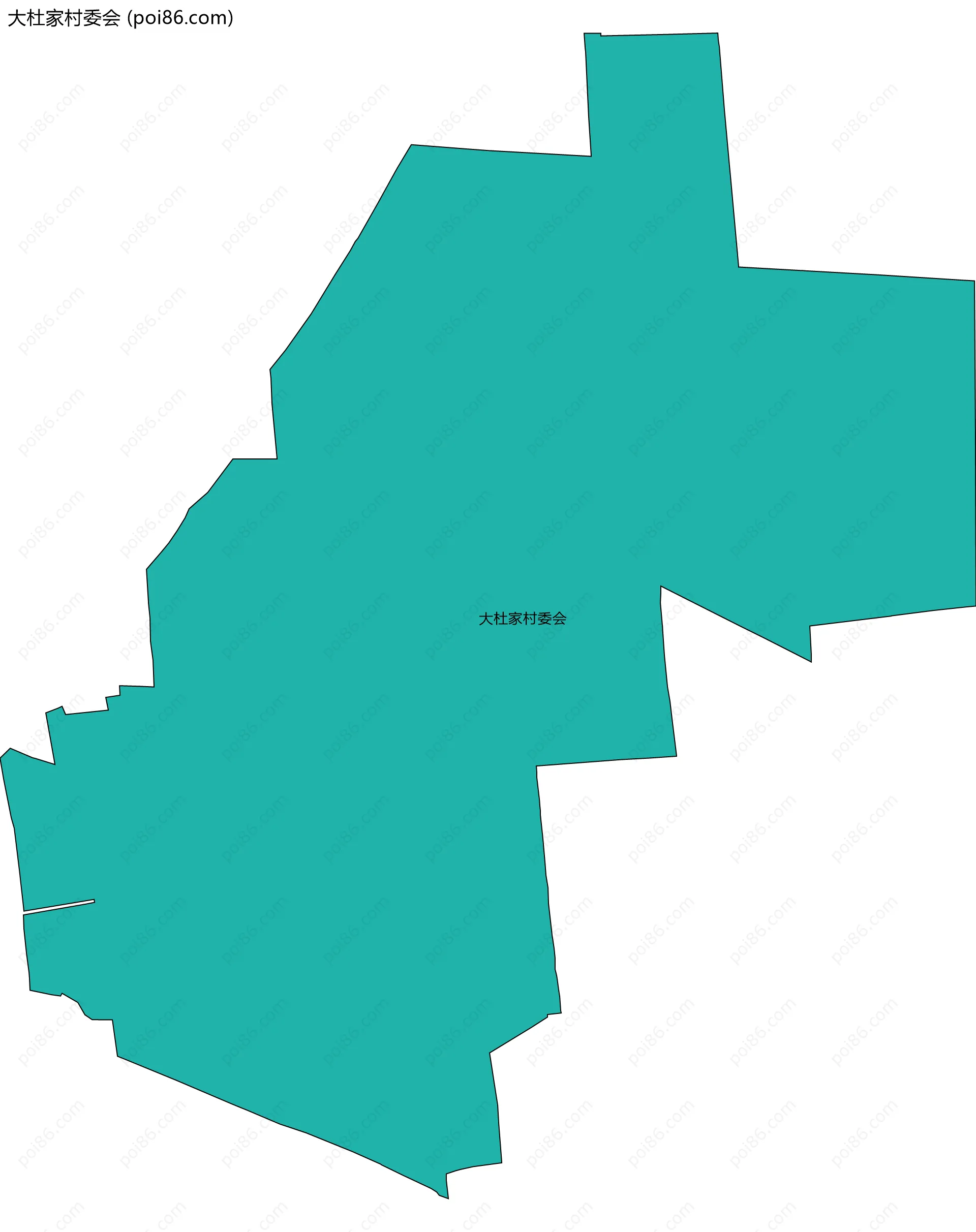 大杜家村委会边界地图