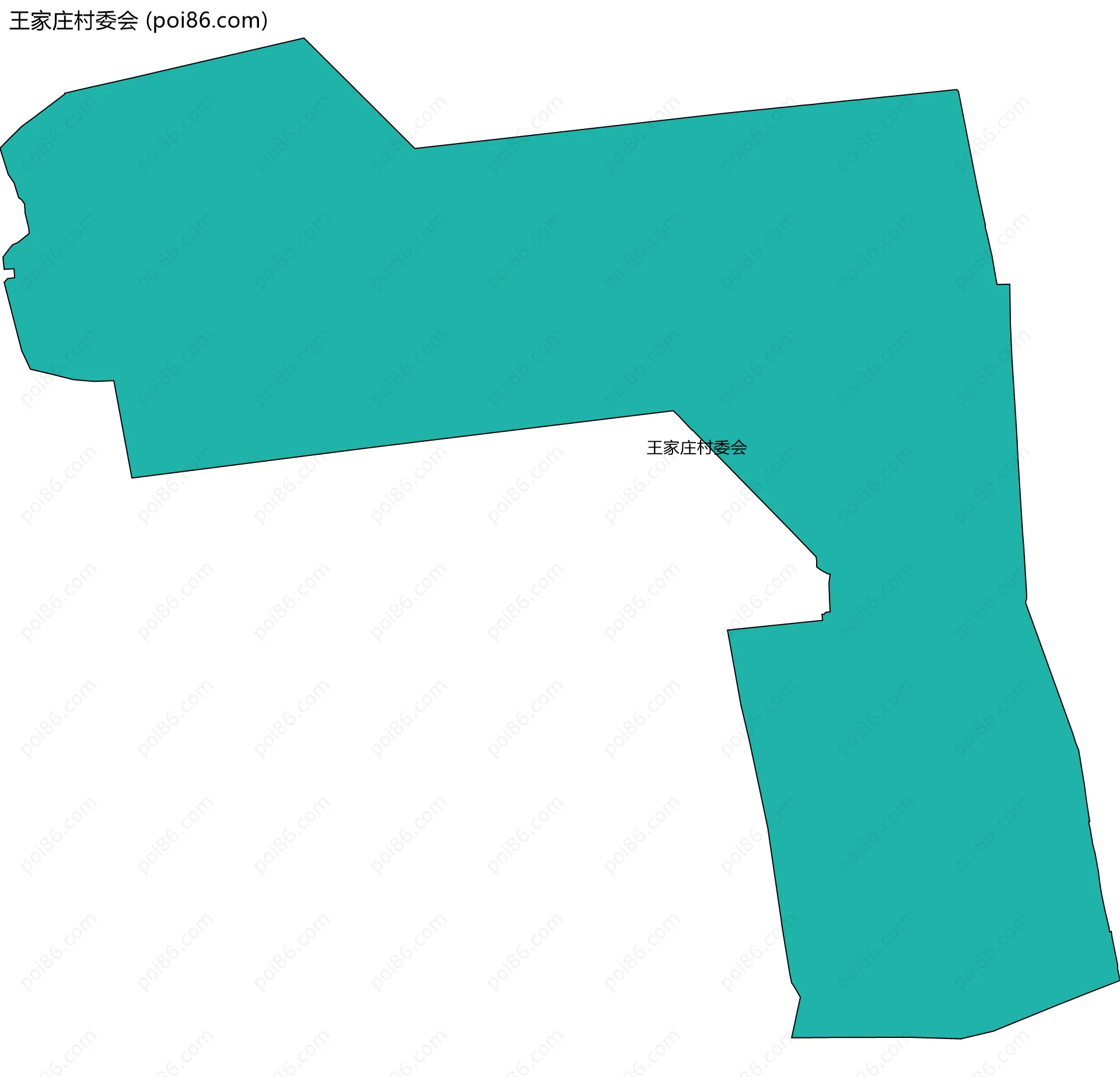 王家庄村委会边界地图