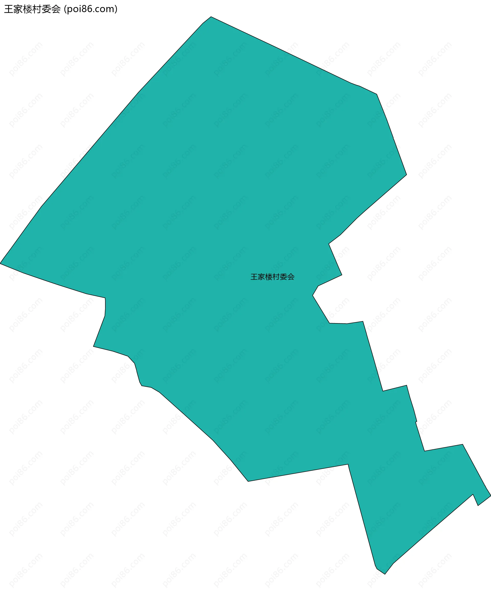 王家楼村委会边界地图