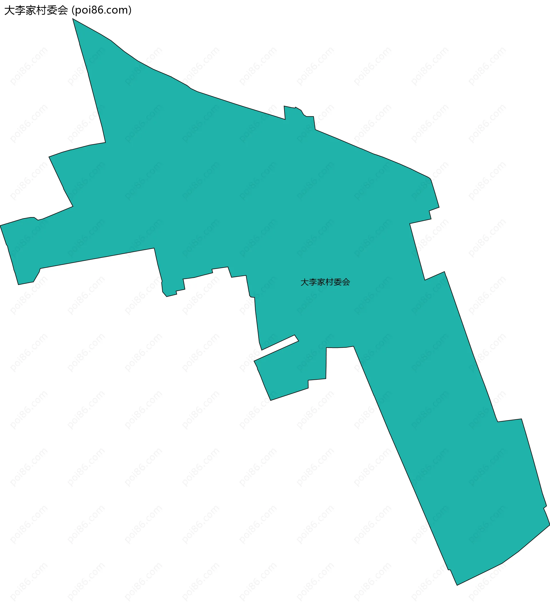 大李家村委会边界地图