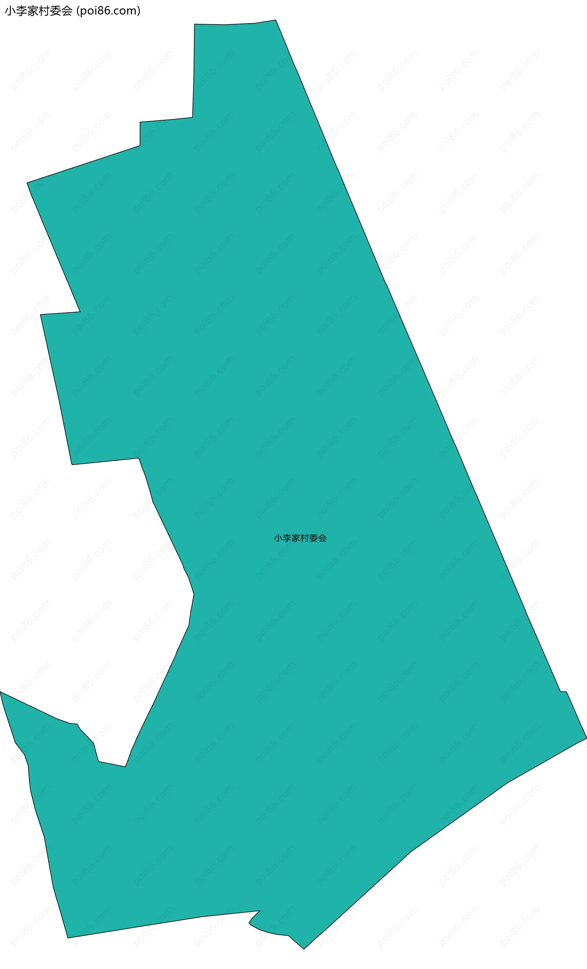 小李家村委会边界地图