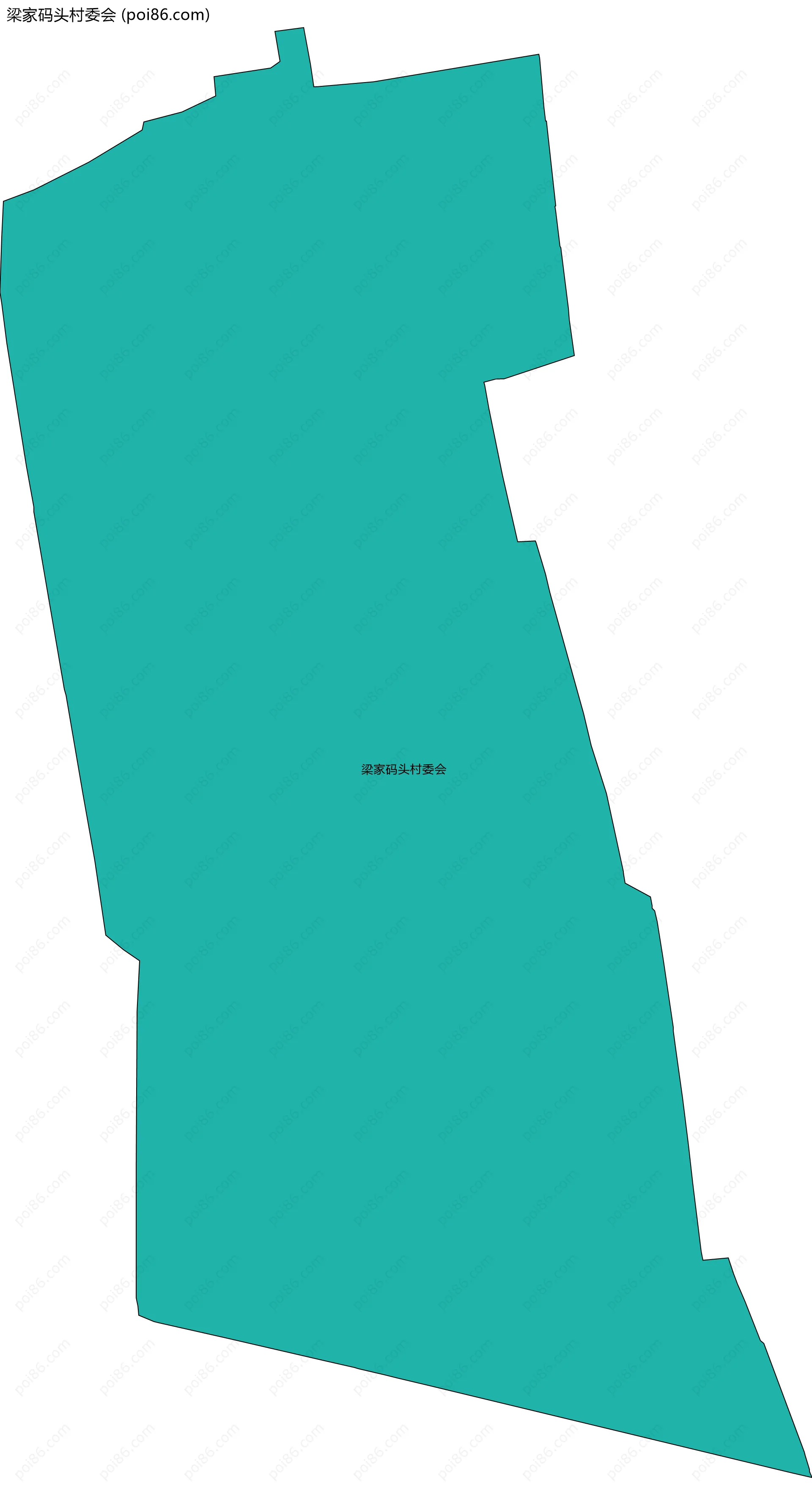 梁家码头村委会边界地图