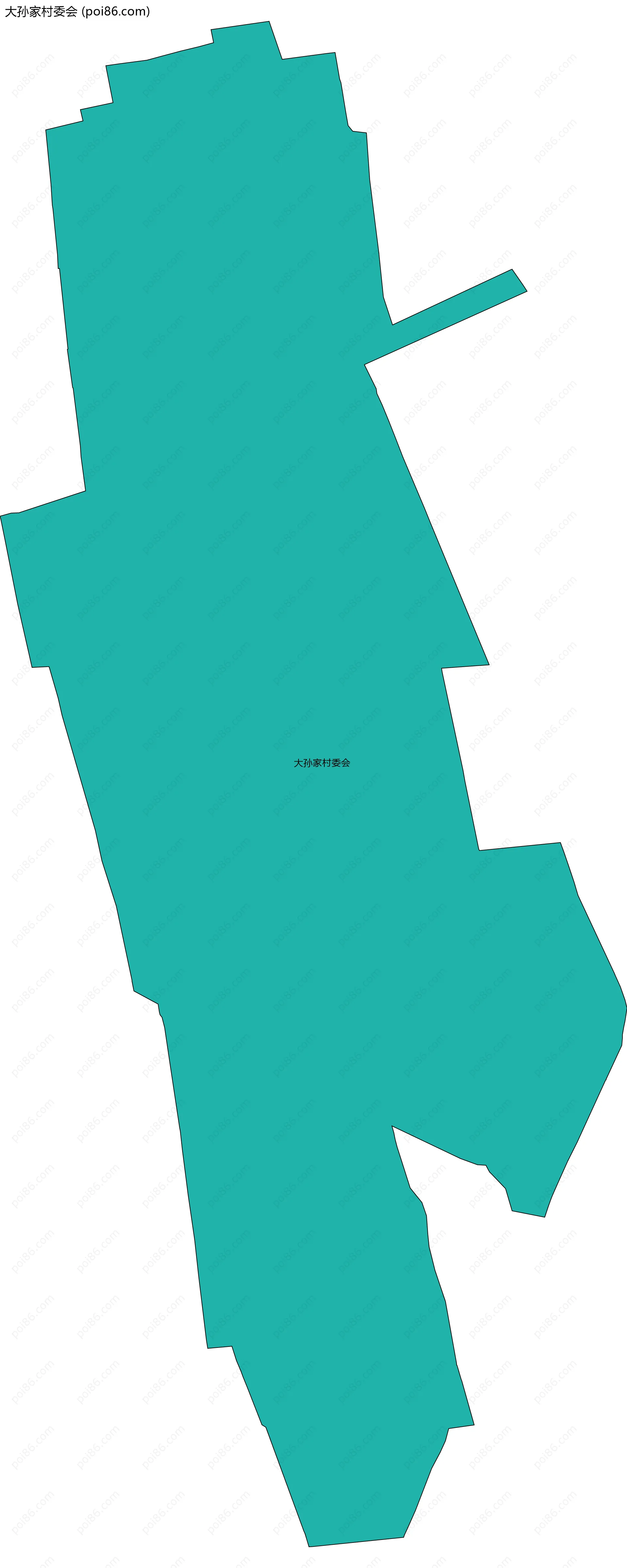 大孙家村委会边界地图