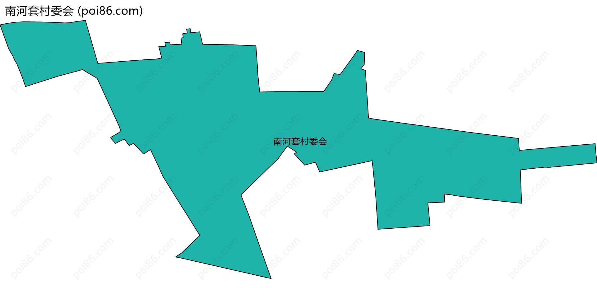 南河套村委会边界地图