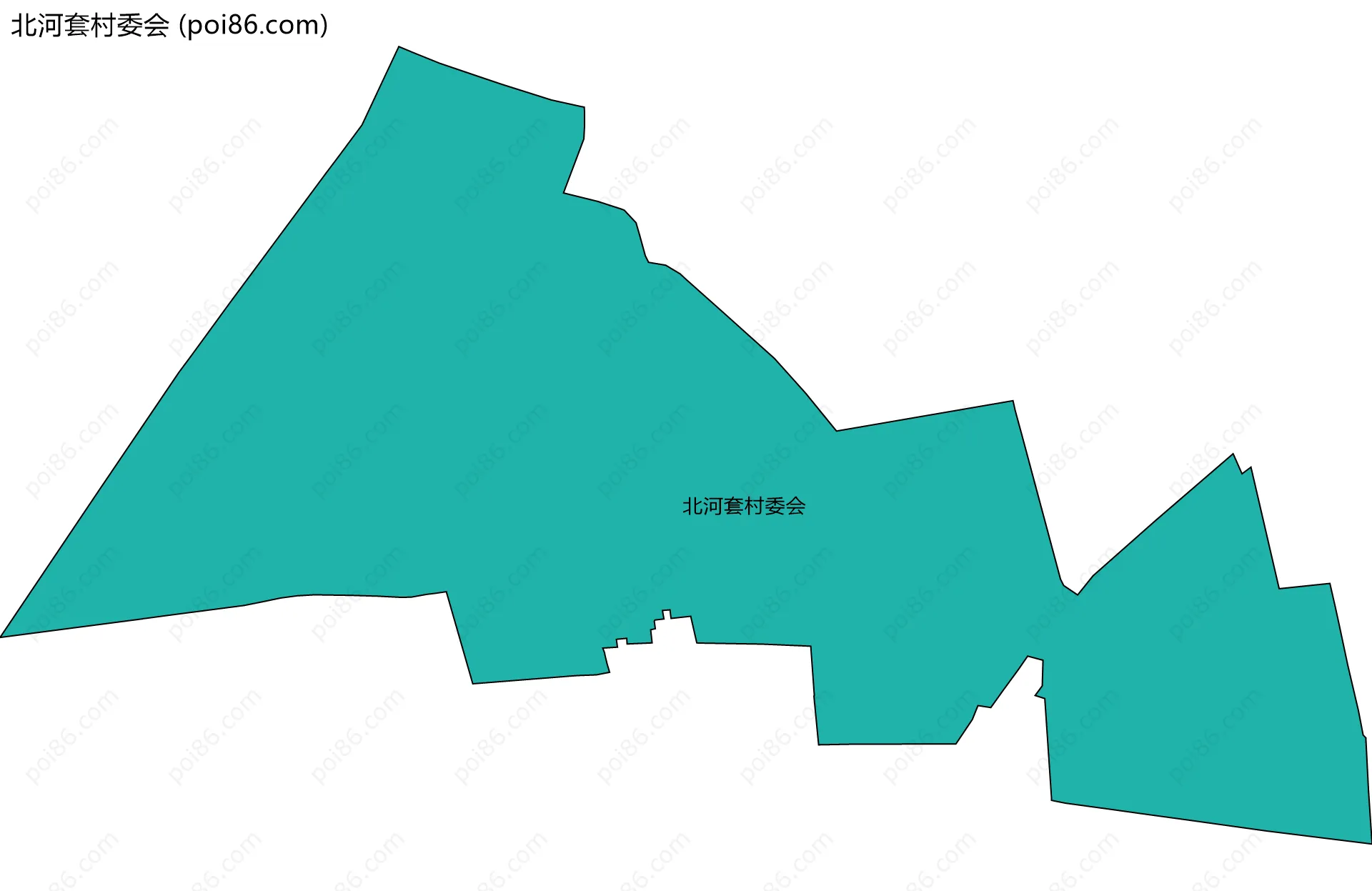 北河套村委会边界地图