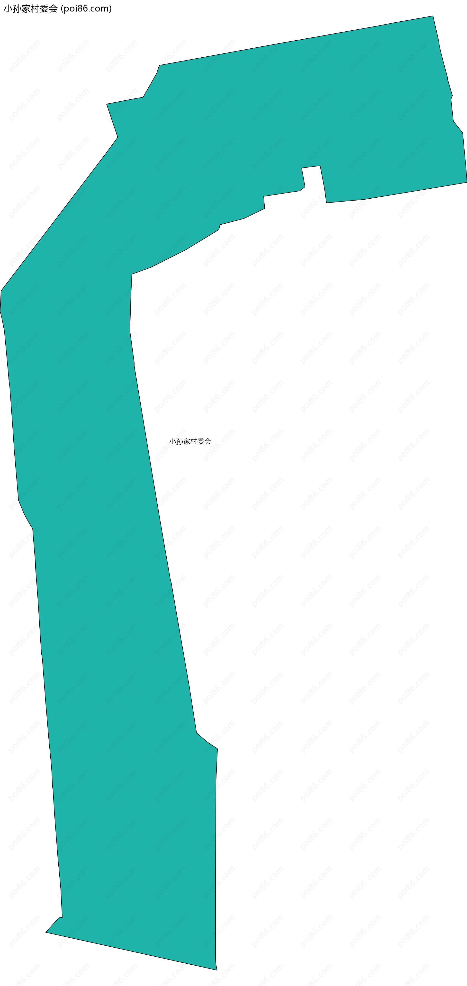 小孙家村委会边界地图