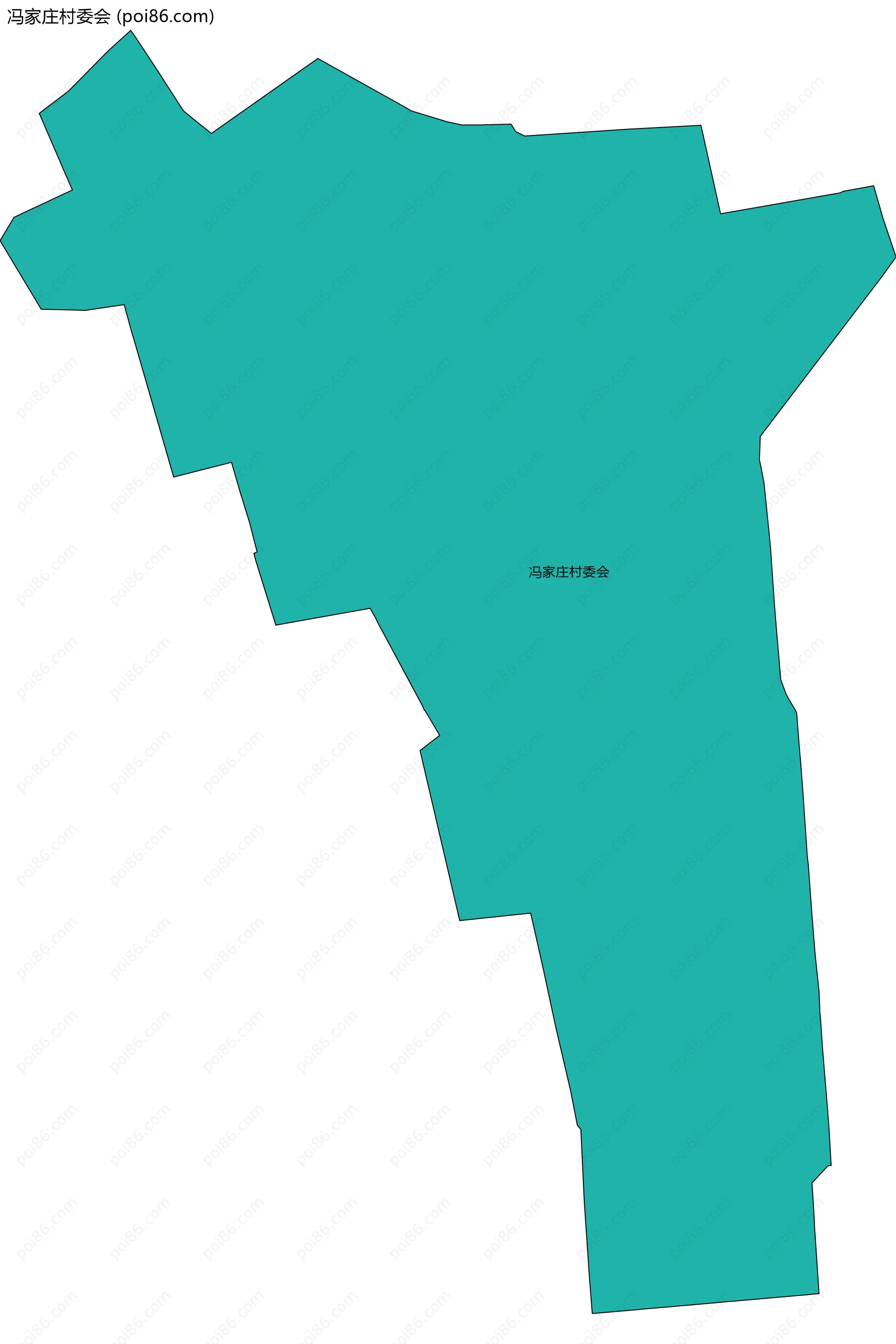 冯家庄村委会边界地图
