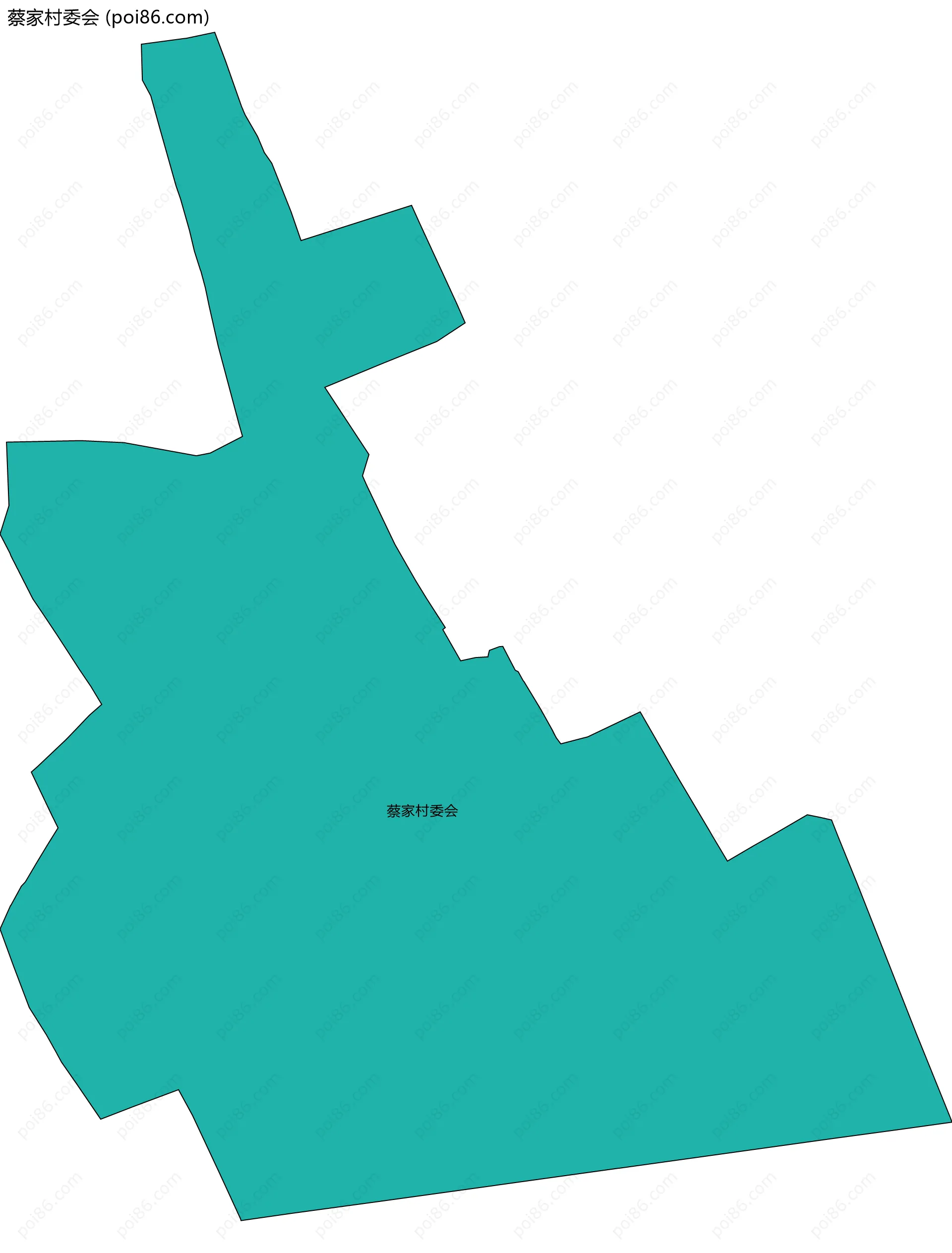 蔡家村委会边界地图