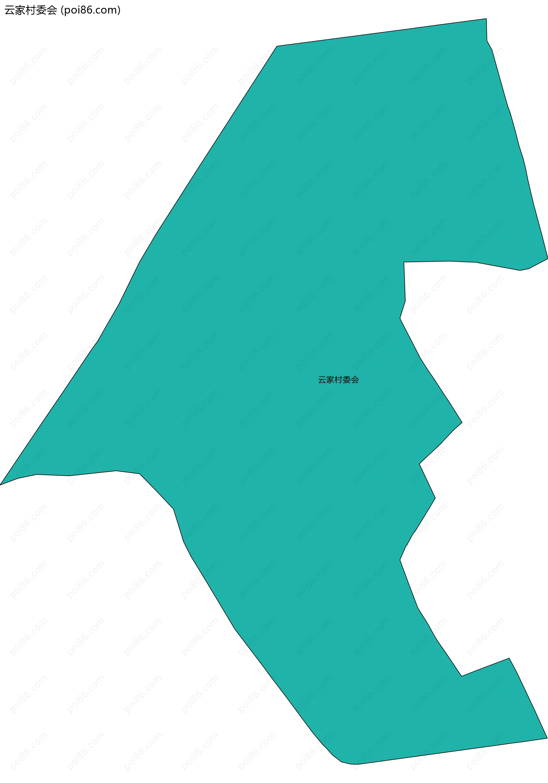 云家村委会边界地图