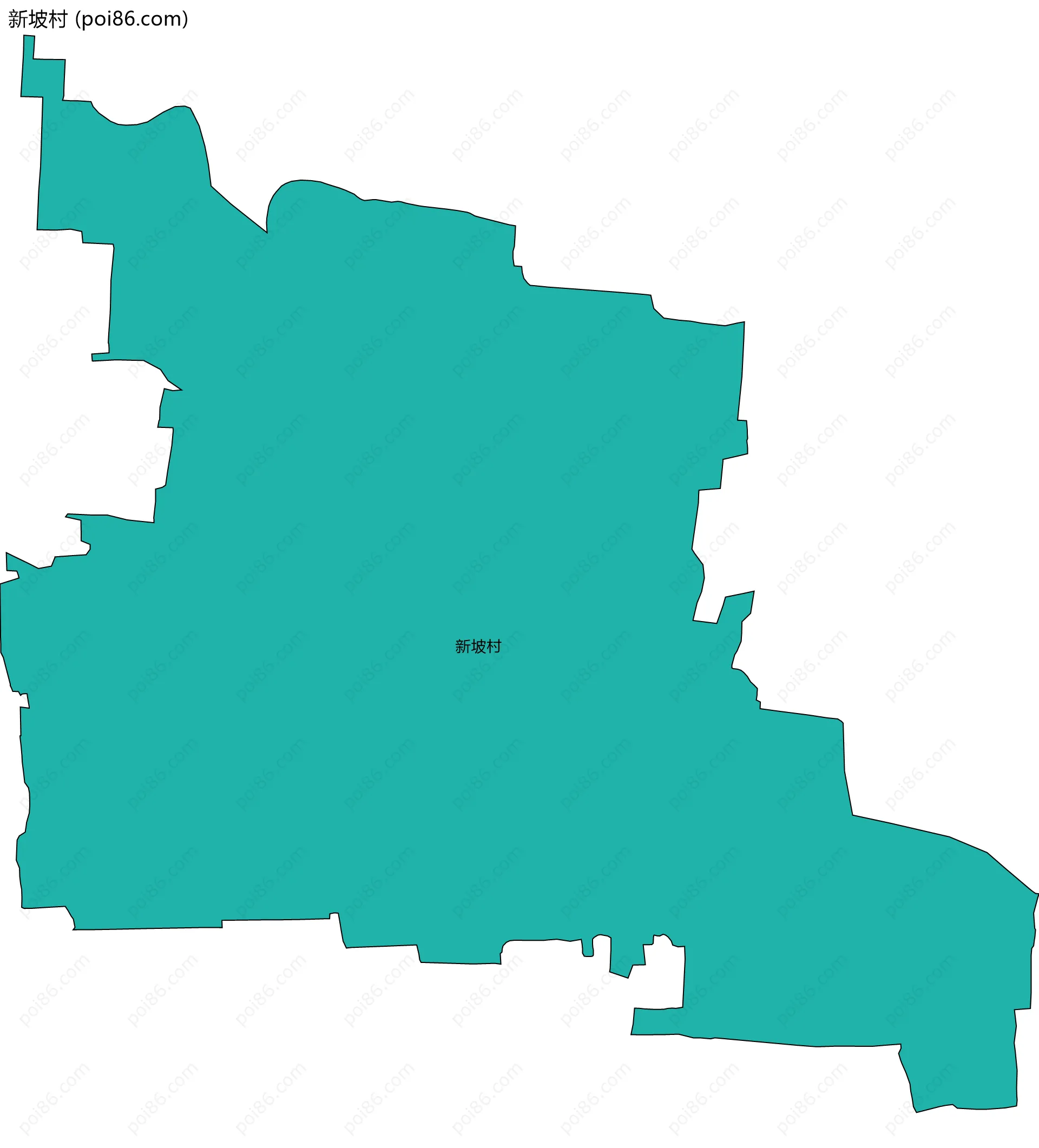 新坡村边界地图