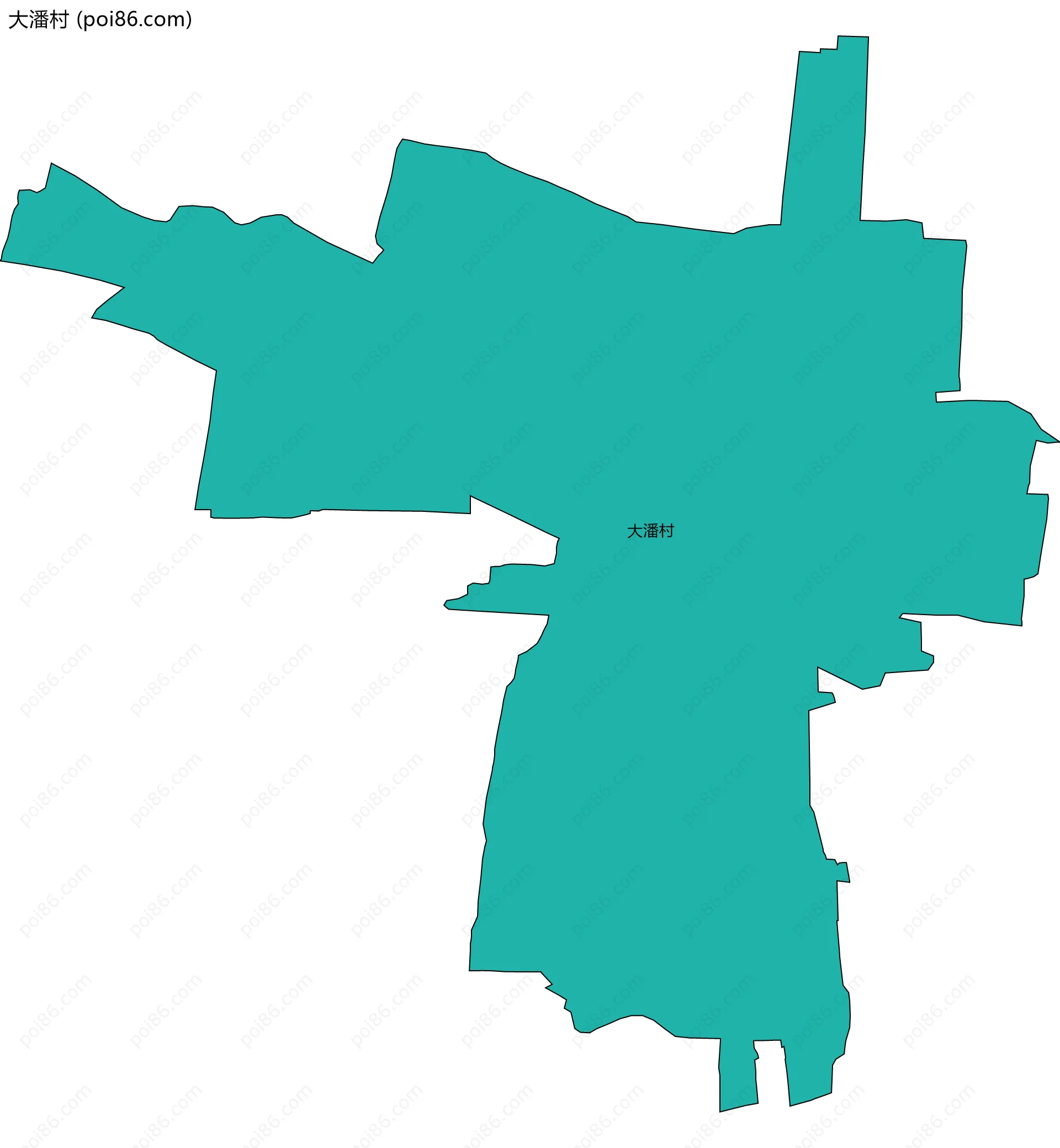 大潘村边界地图