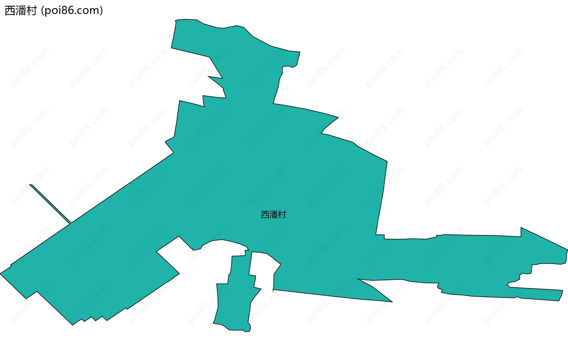 西潘村边界地图