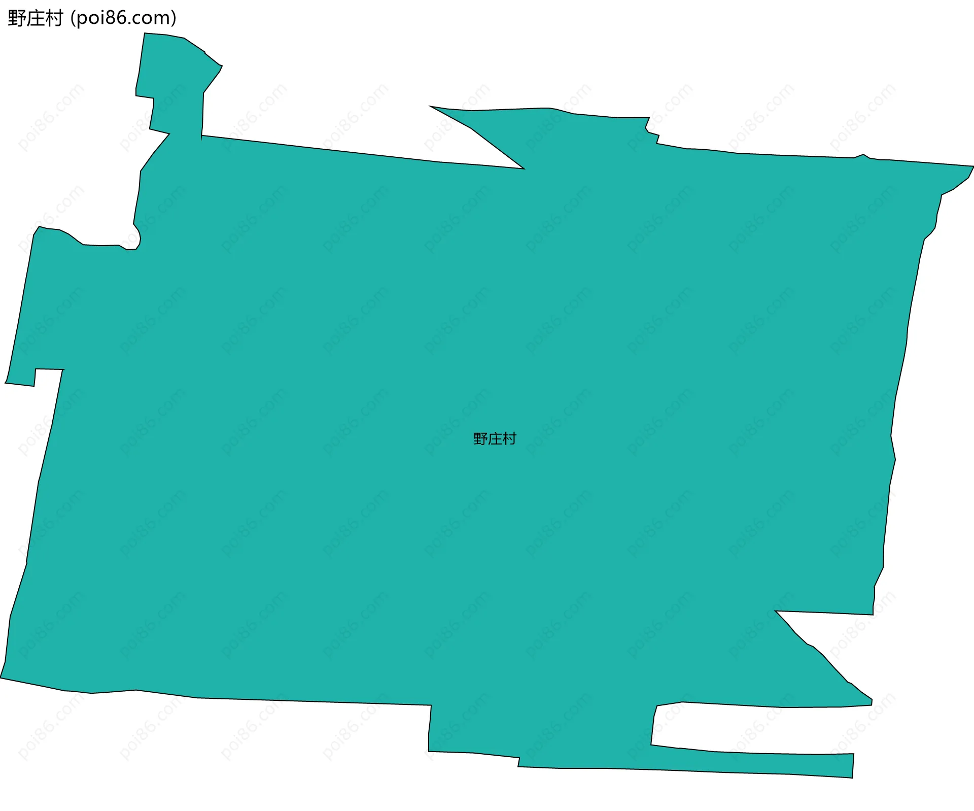 野庄村边界地图
