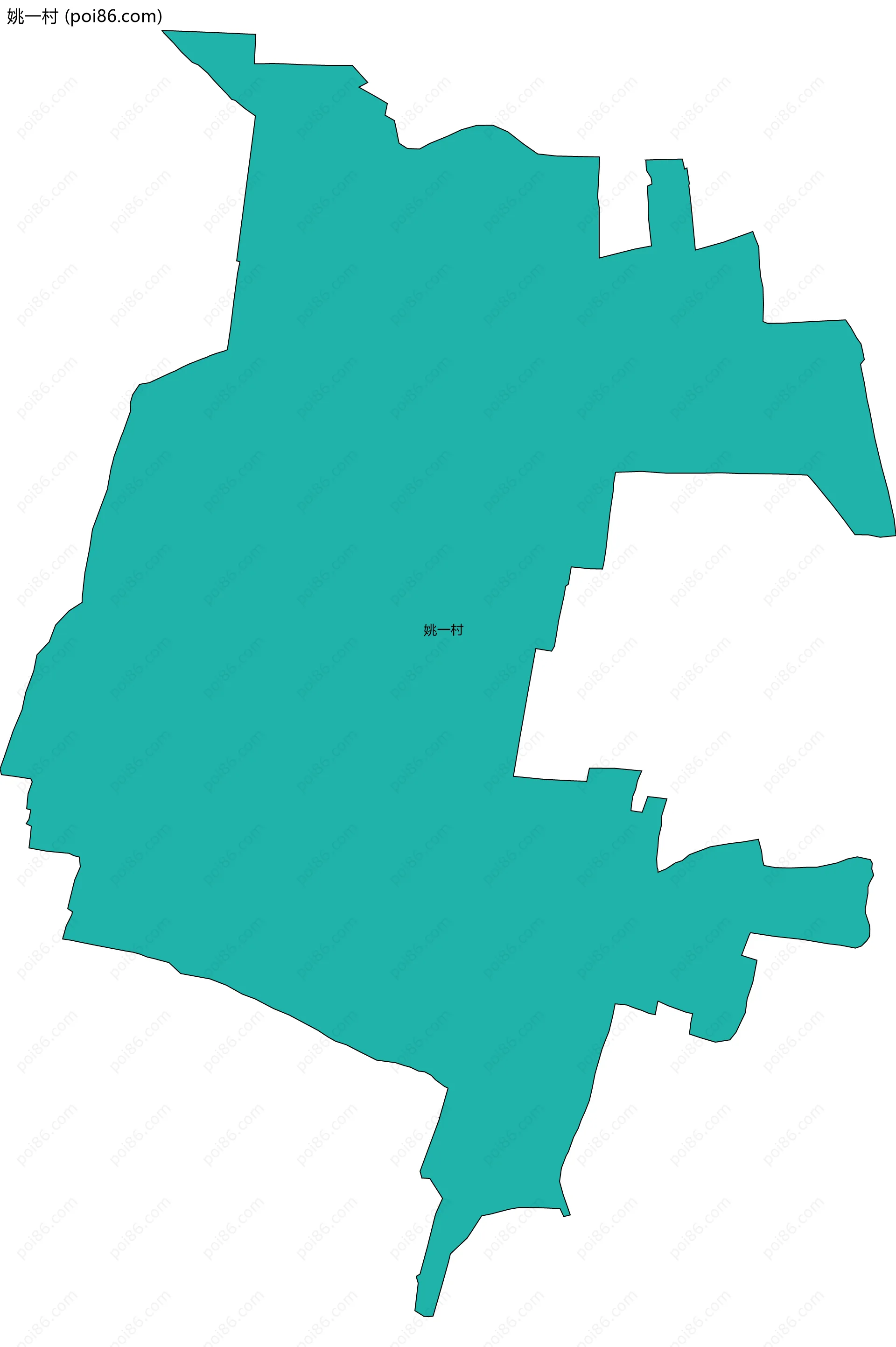 姚一村边界地图