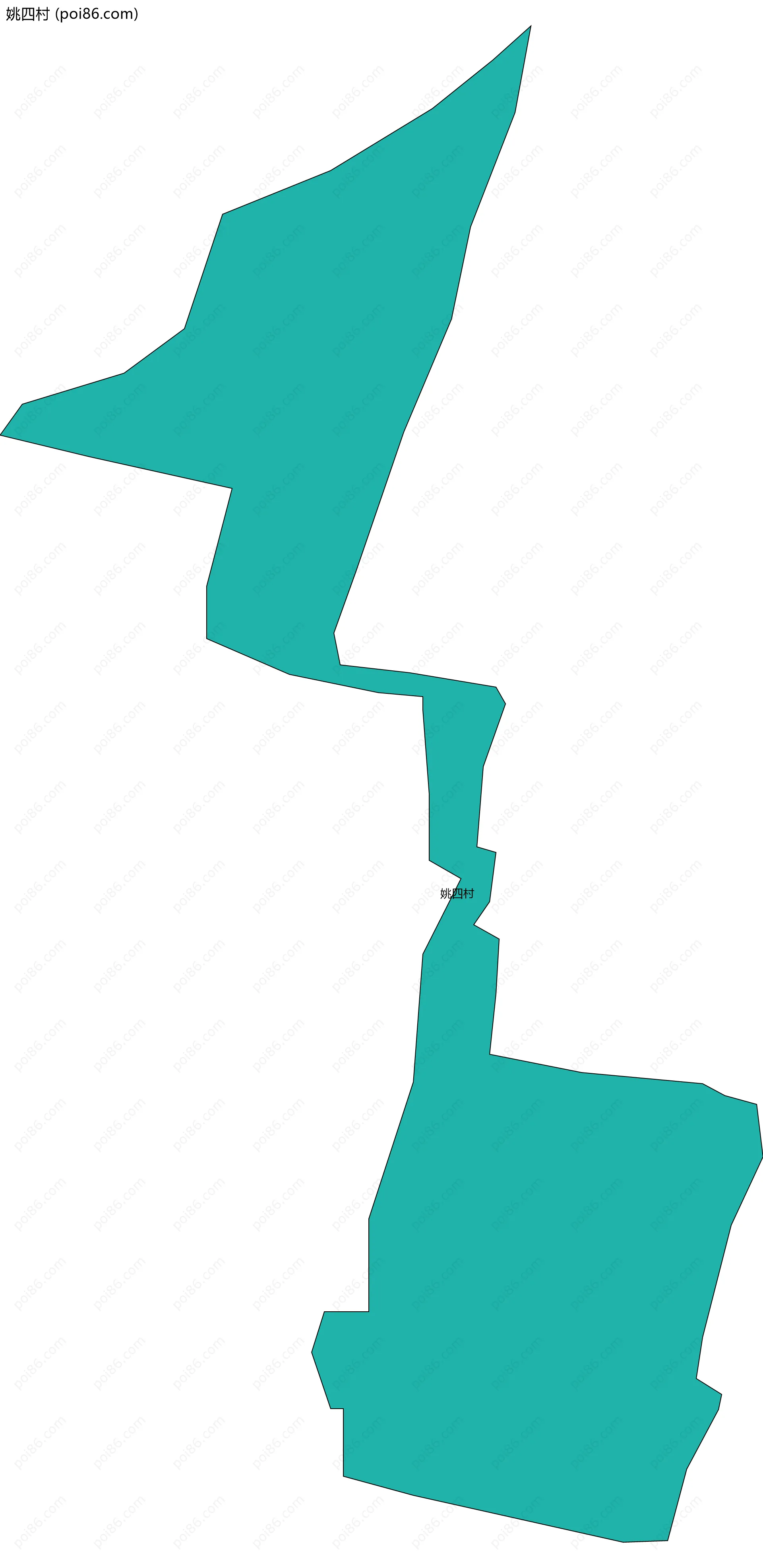 姚四村边界地图