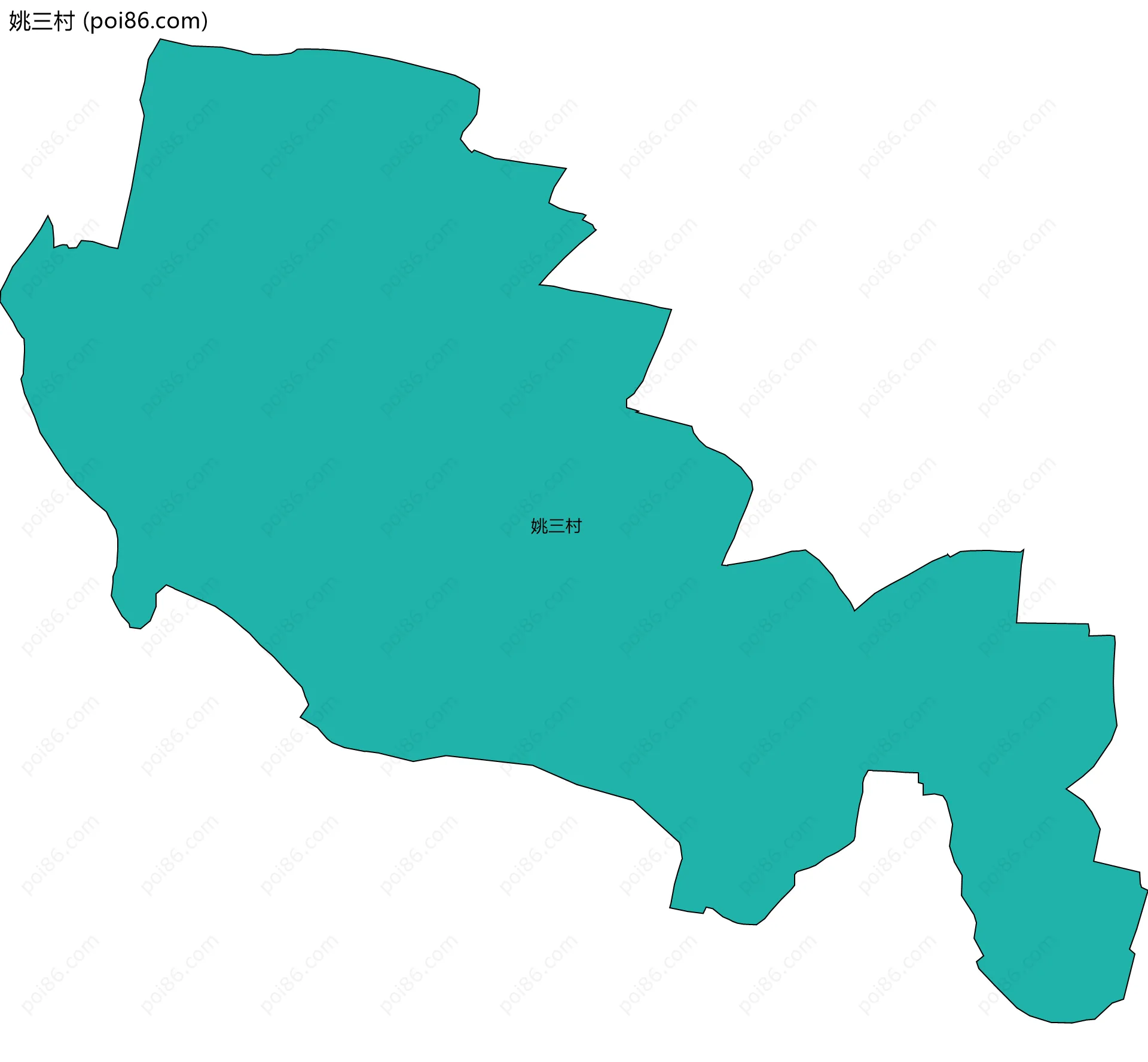 姚三村边界地图